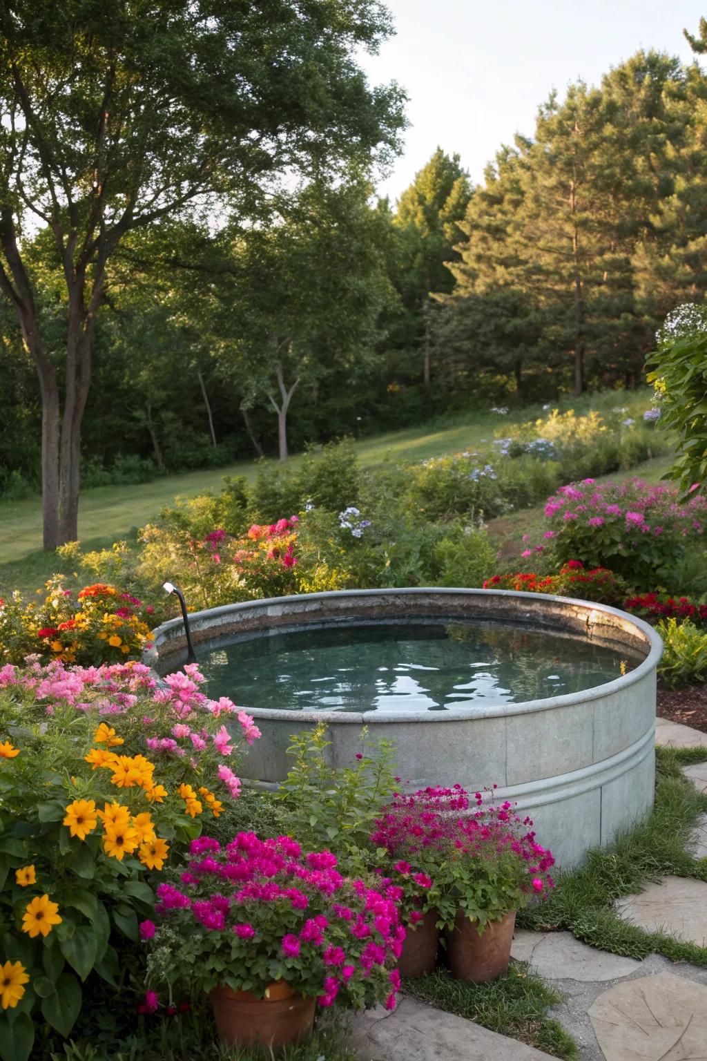 Enhance your pool area with vibrant natural beauty.