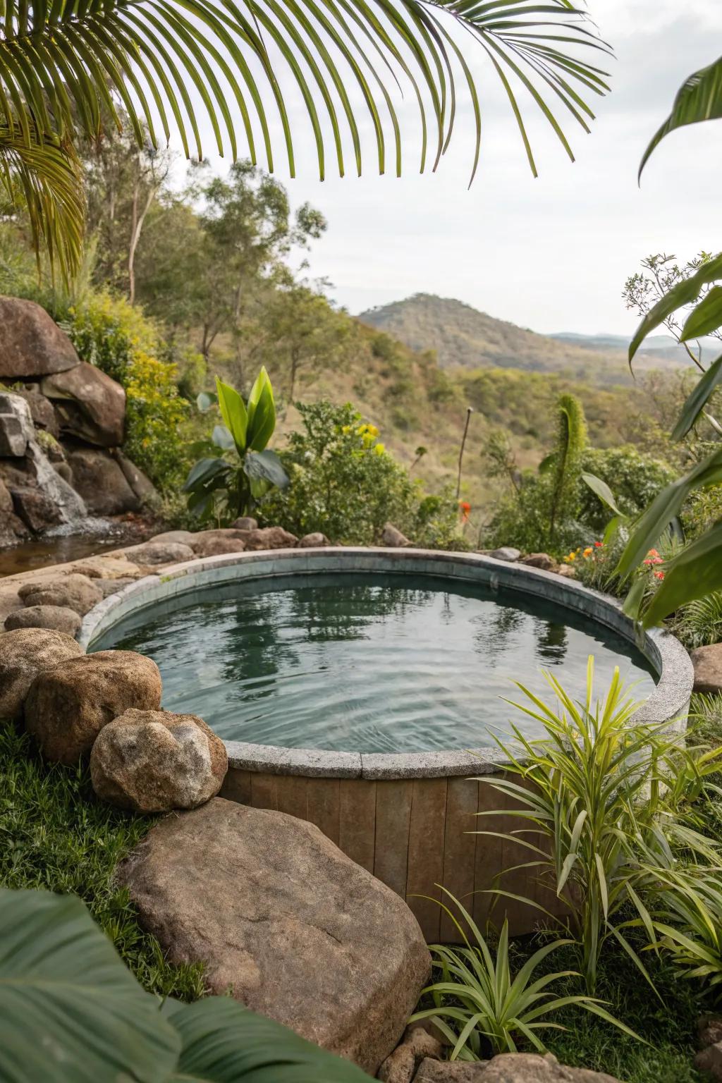 A stock tank pool turned into a natural retreat.
