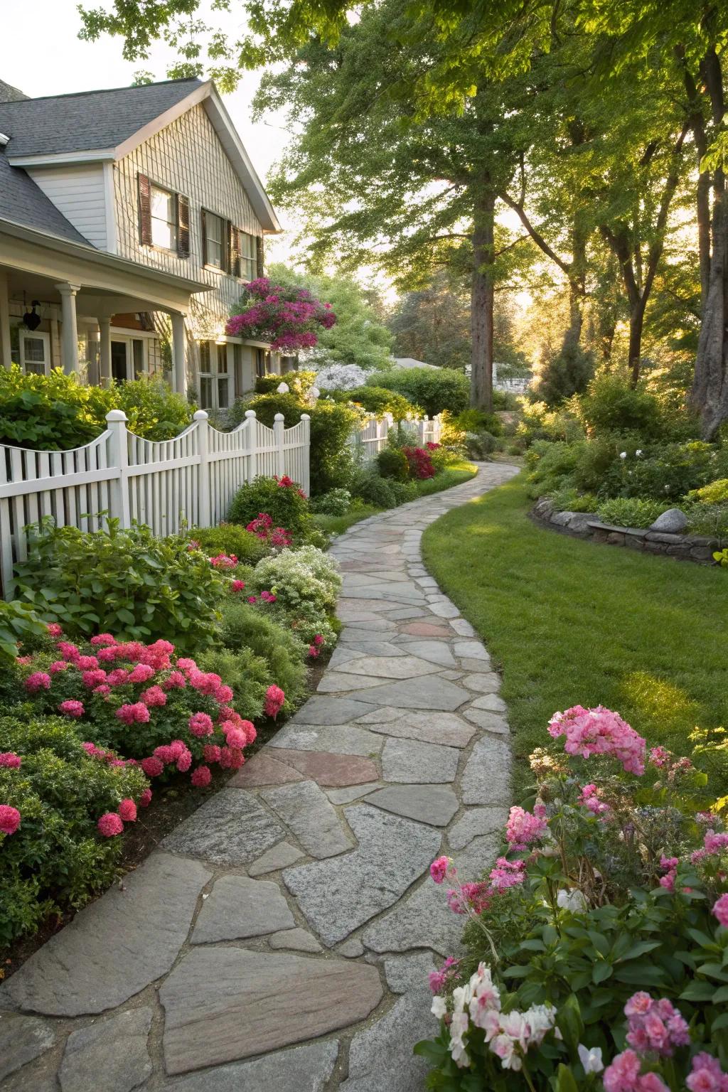 Let a stone pathway lead the way through your garden.