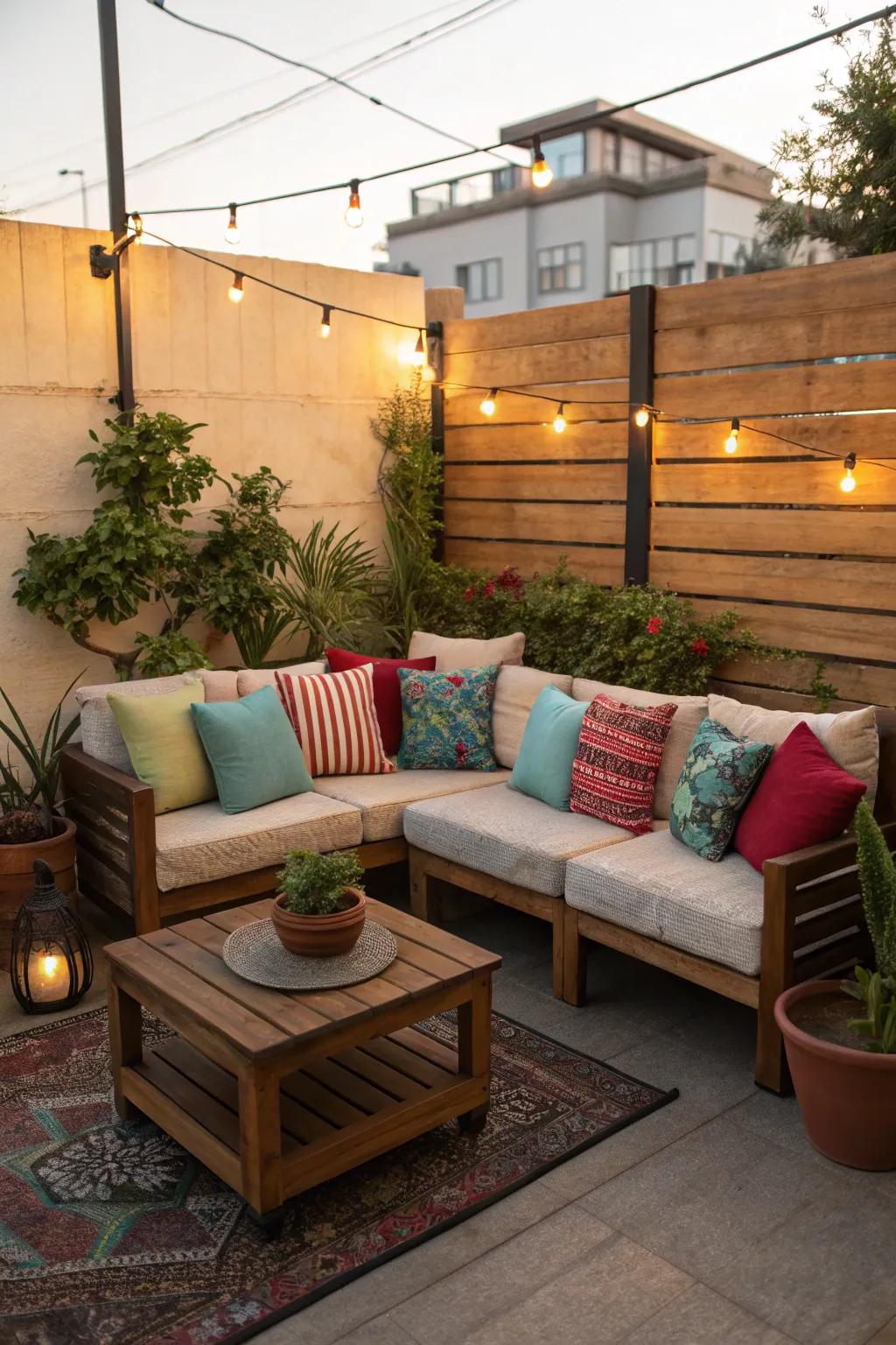 Create intimate conversation spaces with cozy corner seating.