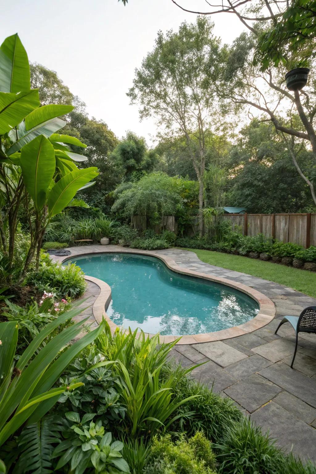 Freeform fiberglass pools bring a touch of nature to your backyard.