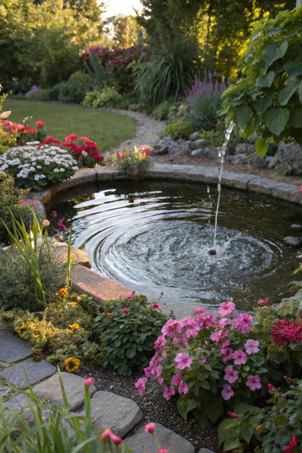 A small water feature can transform your garden into a peaceful retreat.