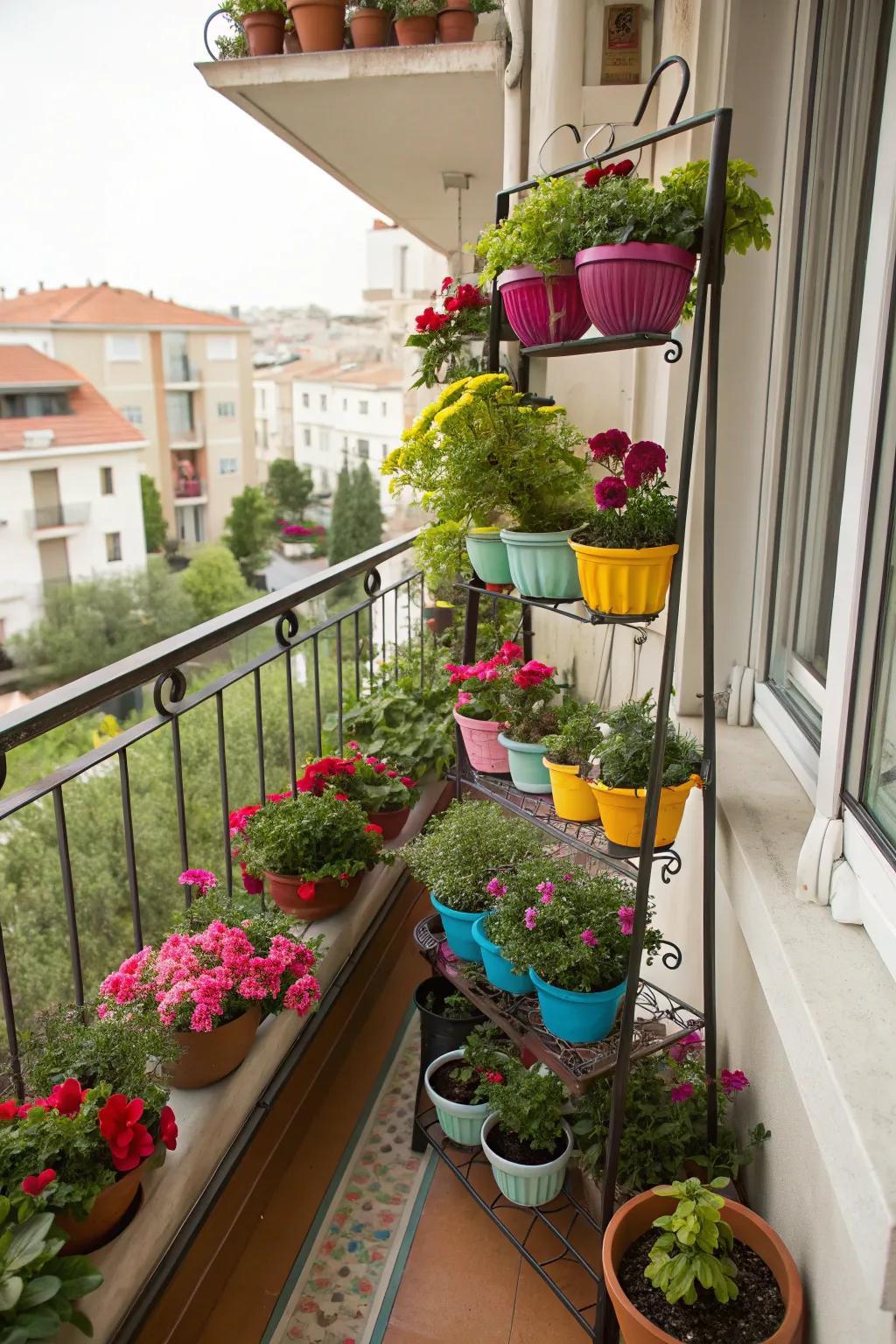 Turn your balcony into a vibrant garden retreat.