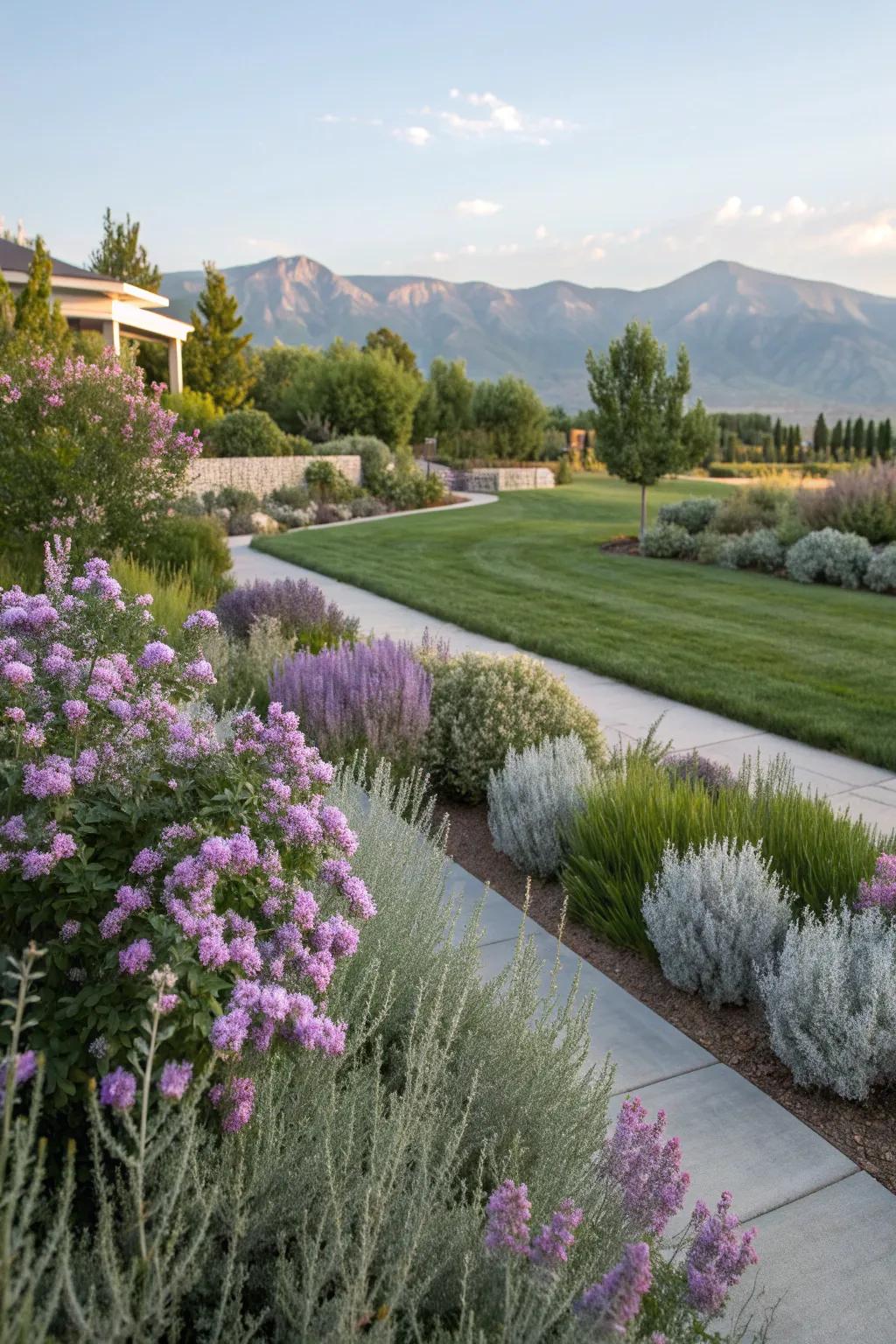 A sustainable garden featuring native Utah plants.