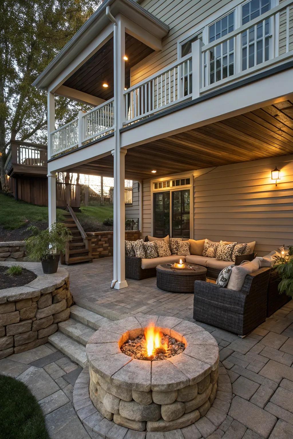 Gather around a cozy fire pit for memorable evenings.