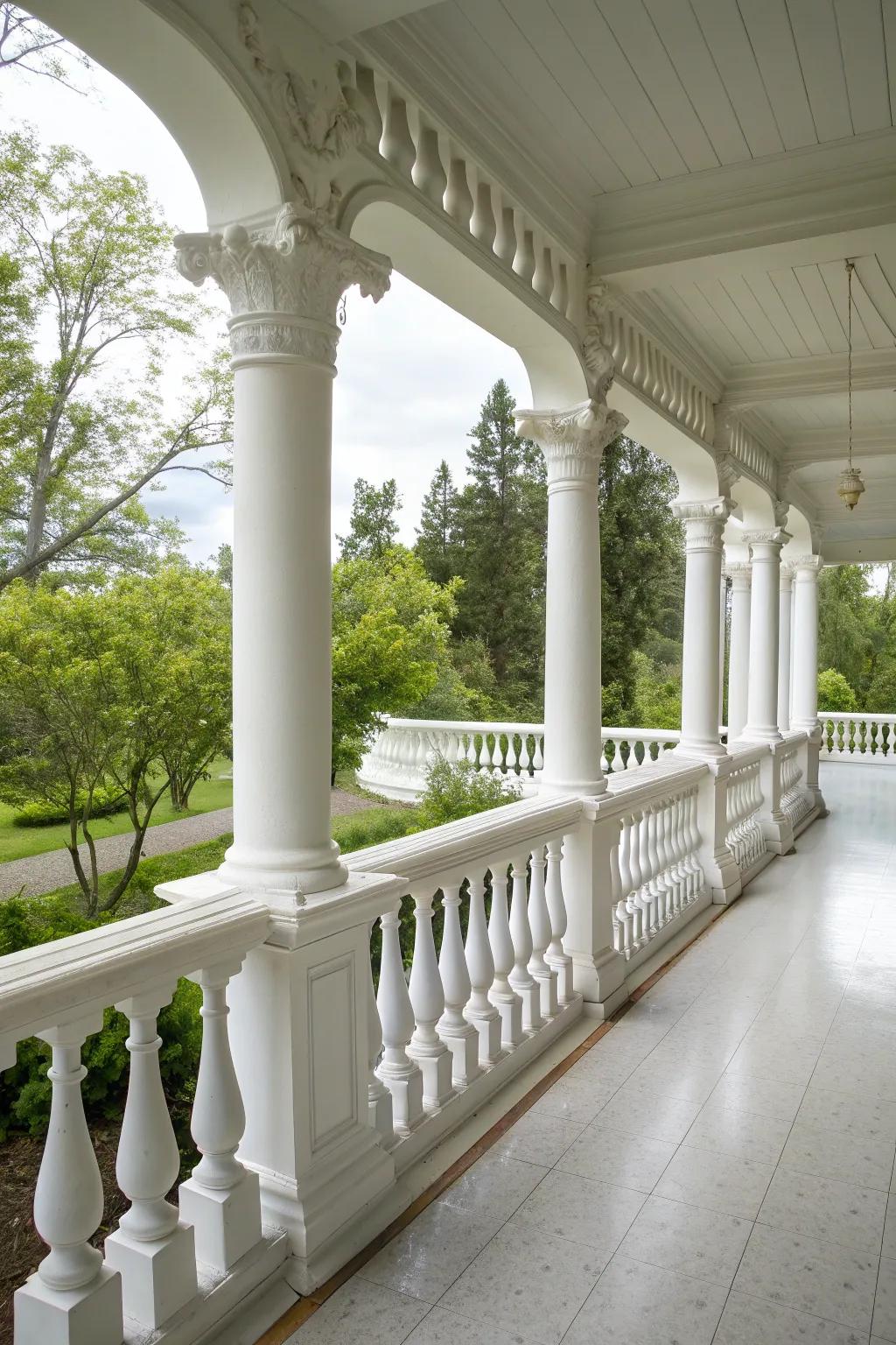 A timeless balustrade design enhances the elegance of this home.