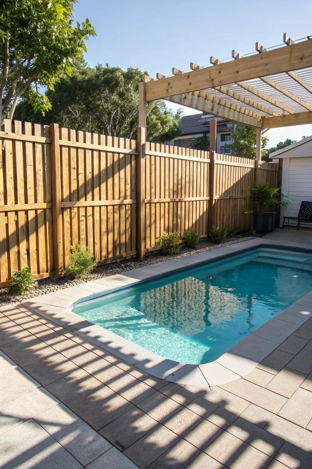 Classic vertical slats provide a timeless and elegant look.