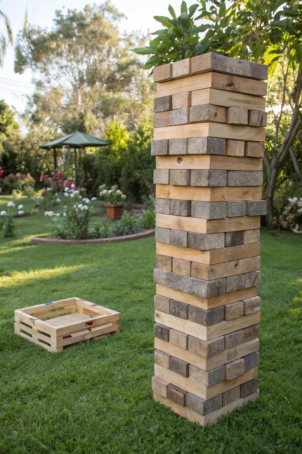 Giant Jenga: A towering delight for all ages!