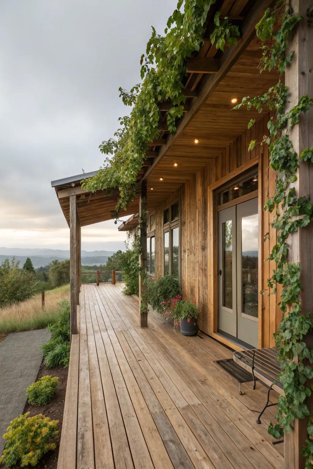 Eco-friendly materials make your porch both beautiful and sustainable.