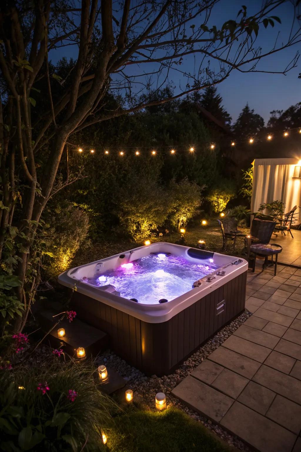 Set the mood with strategic lighting.