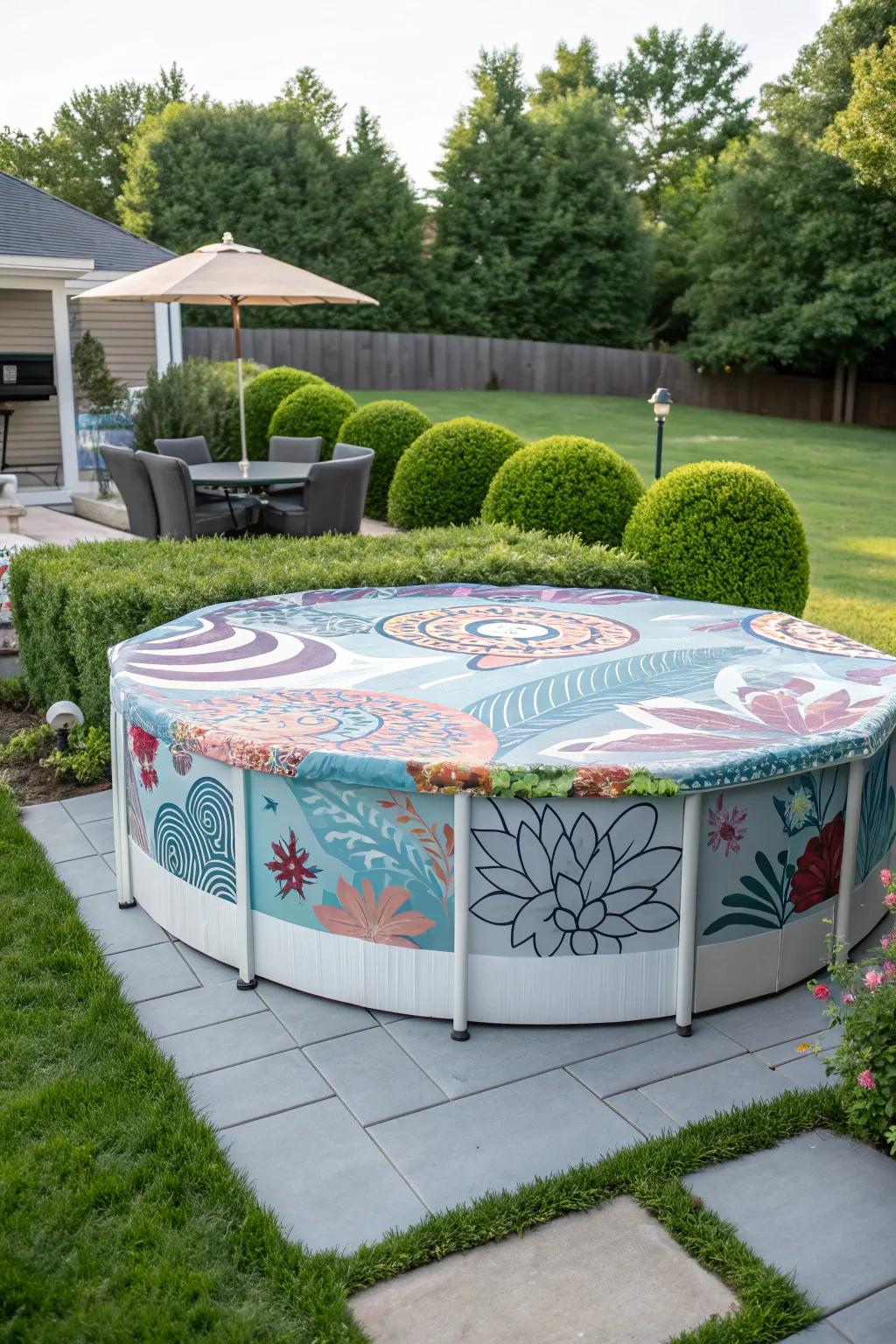 Decorative covers can transform your pool area into a visual delight.