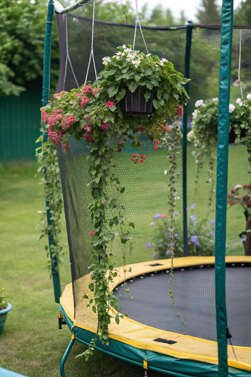 A safety net with decor offers protection and style.