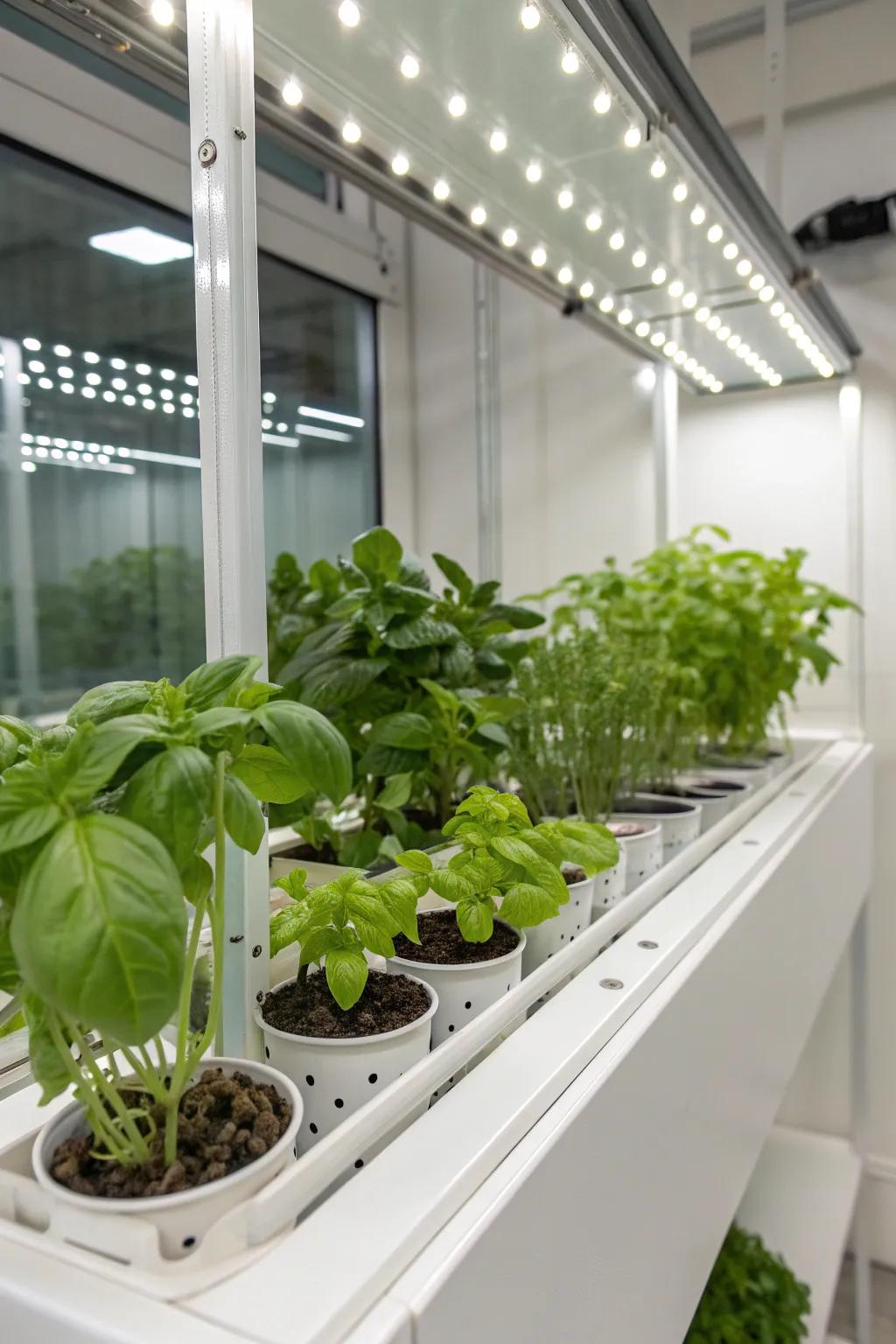 Explore innovative gardening with a hydroponic system.