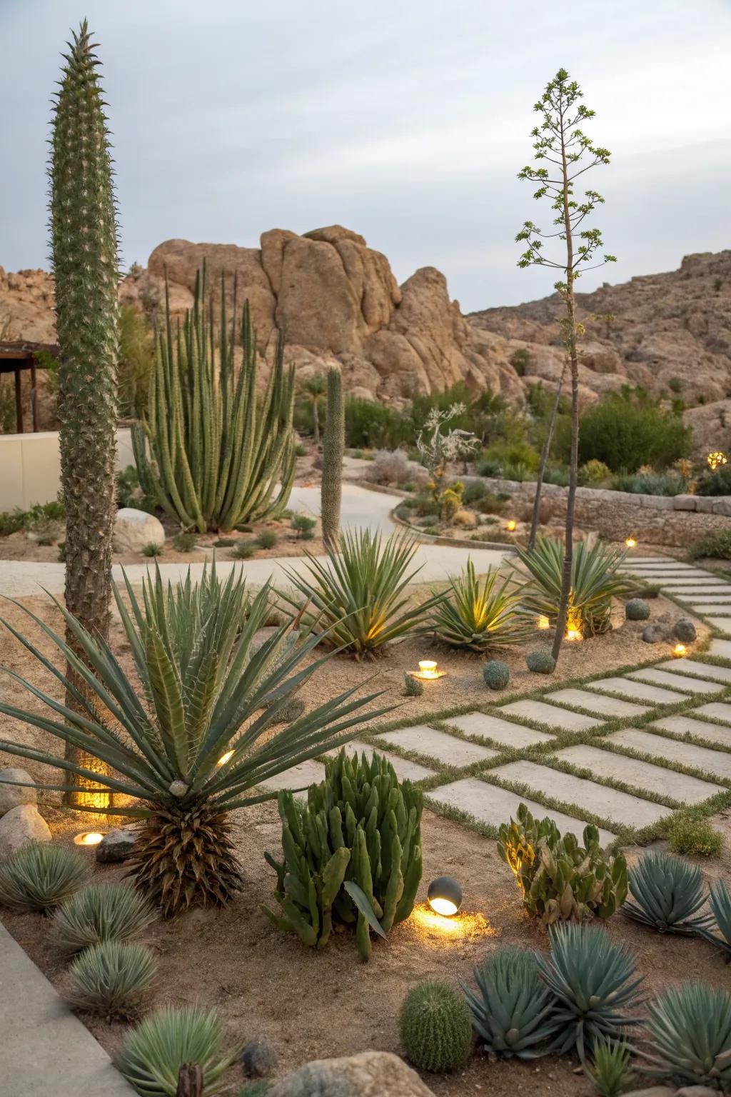 Architectural succulents add striking forms to your landscape.