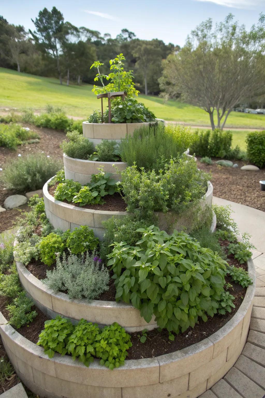 Grow your own herbs with a stunning and practical herb spiral.