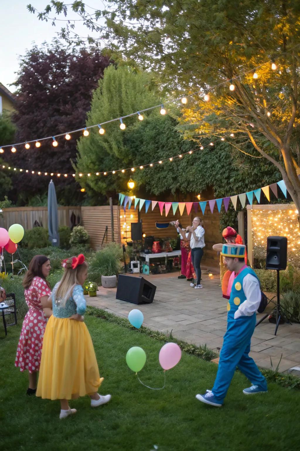 A themed costume party brings creativity and fun to your backyard.