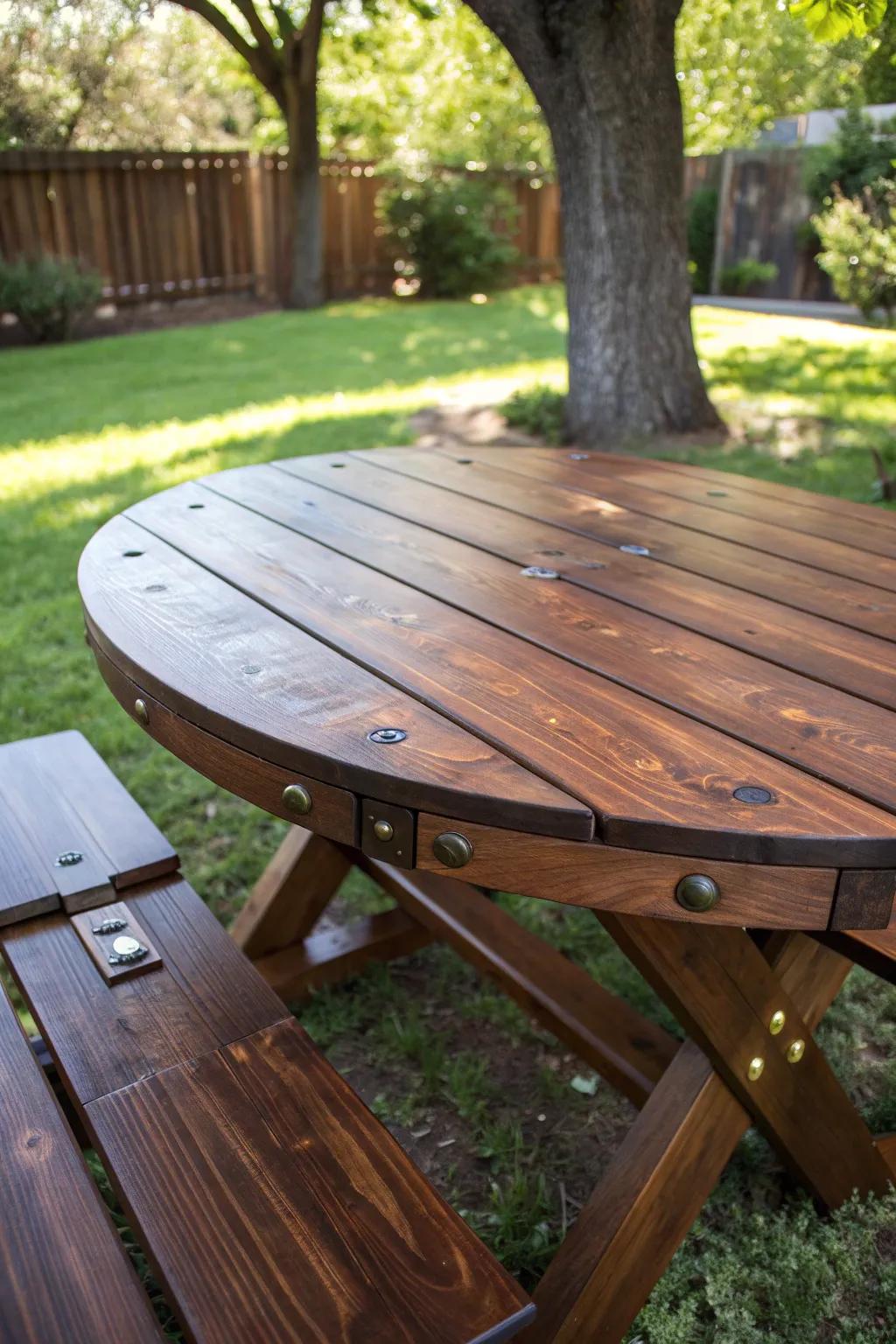 Craft your perfect outdoor experience with a versatile foldable picnic table.