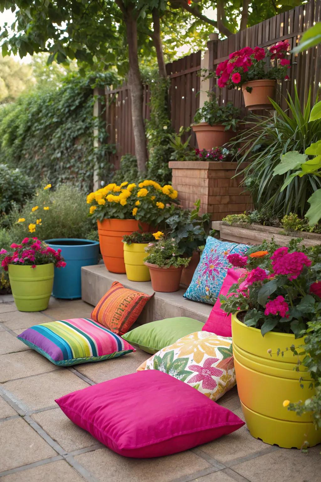 Vibrant colors bring life and energy to your backyard.