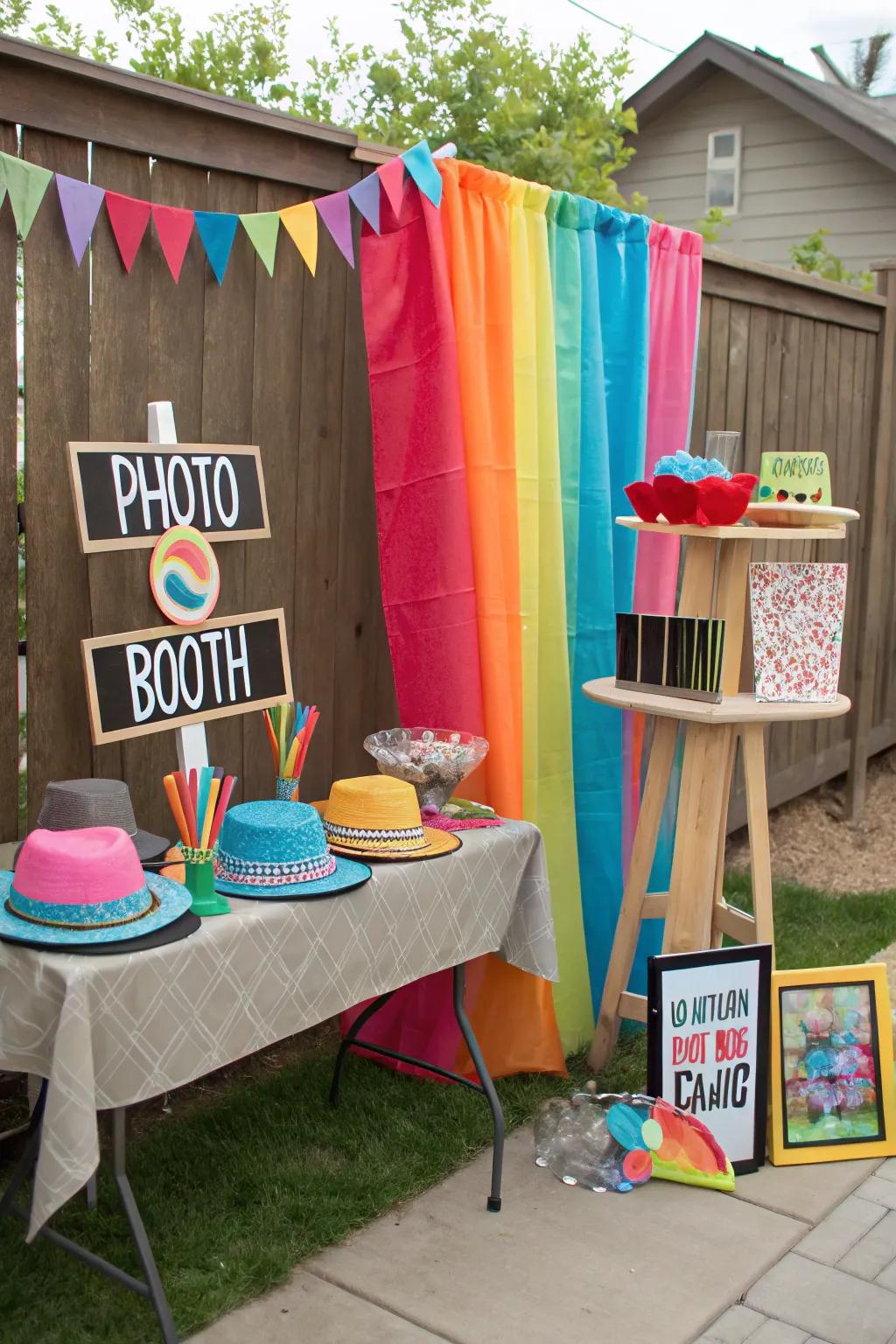 DIY photo booth for capturing fun party memories