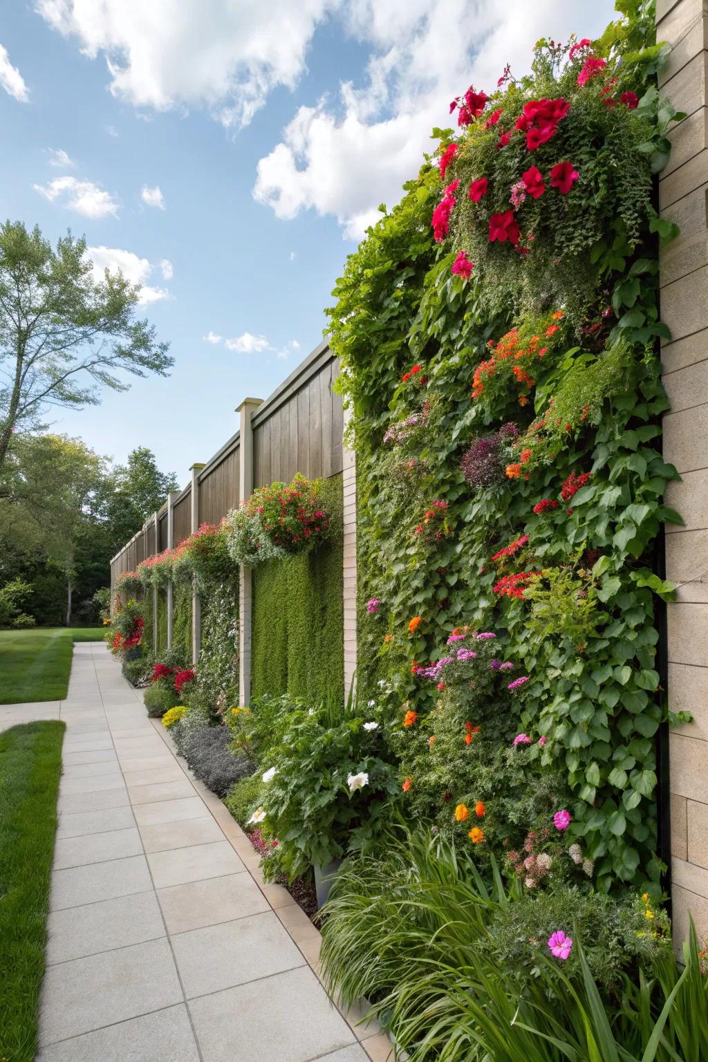 Bring nature to your wall with a vertical garden.