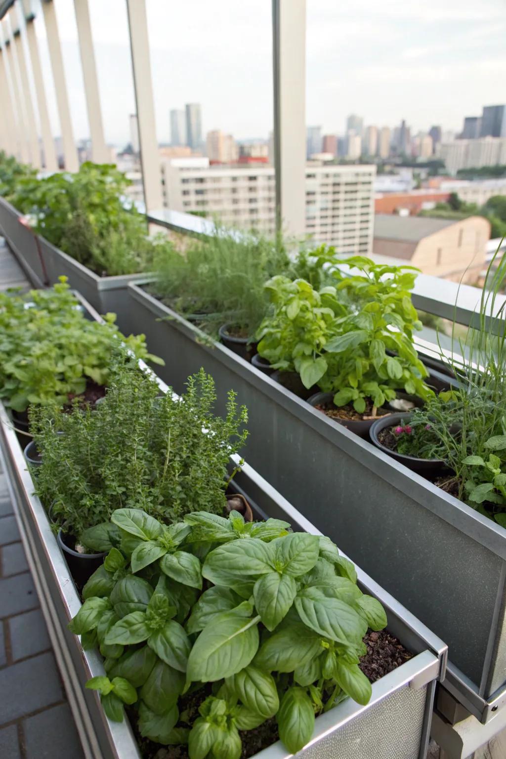 Herb garden boxes bring freshness to your doorstep.