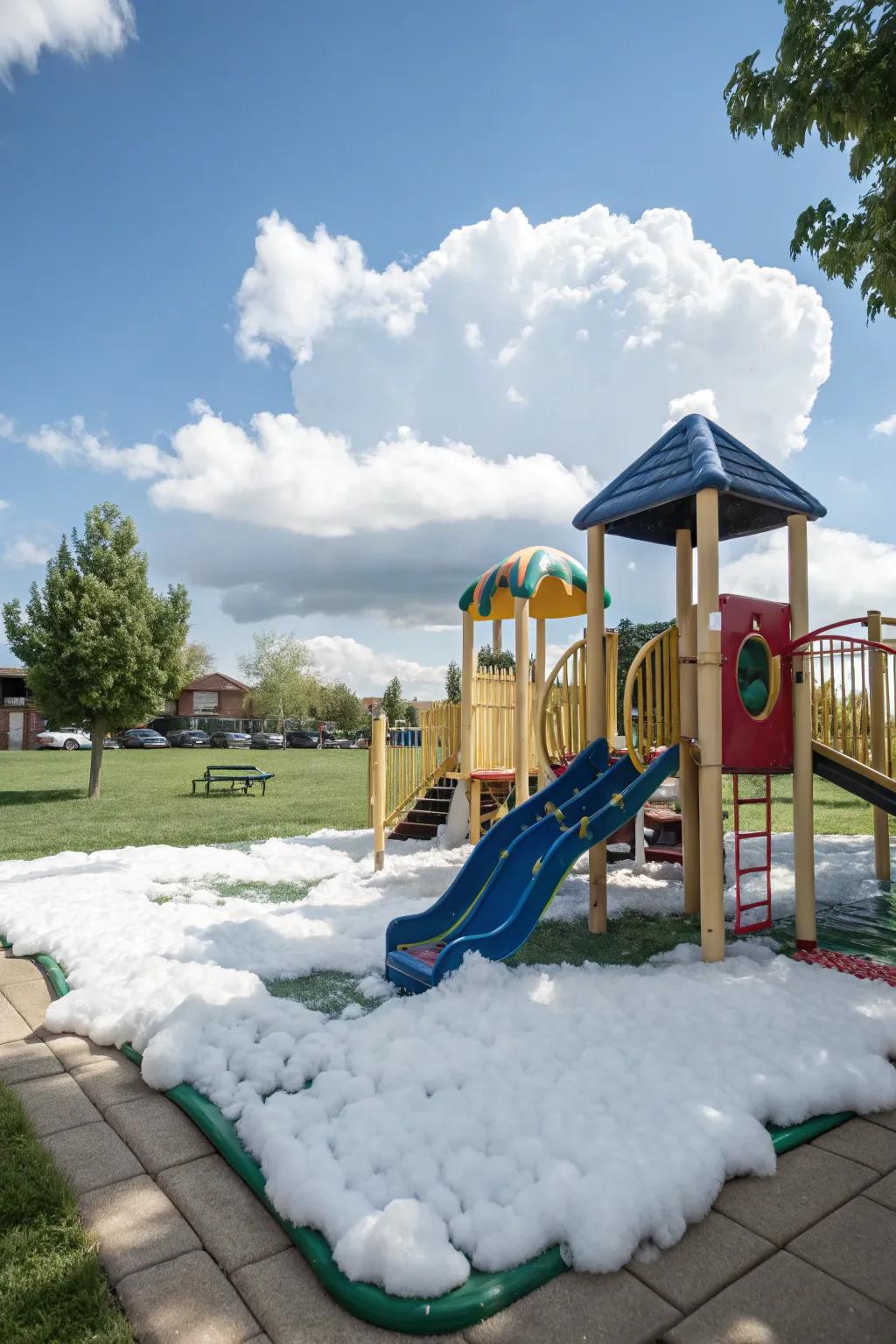 Foam padding ensures a soft, safe surface for toddler play areas.