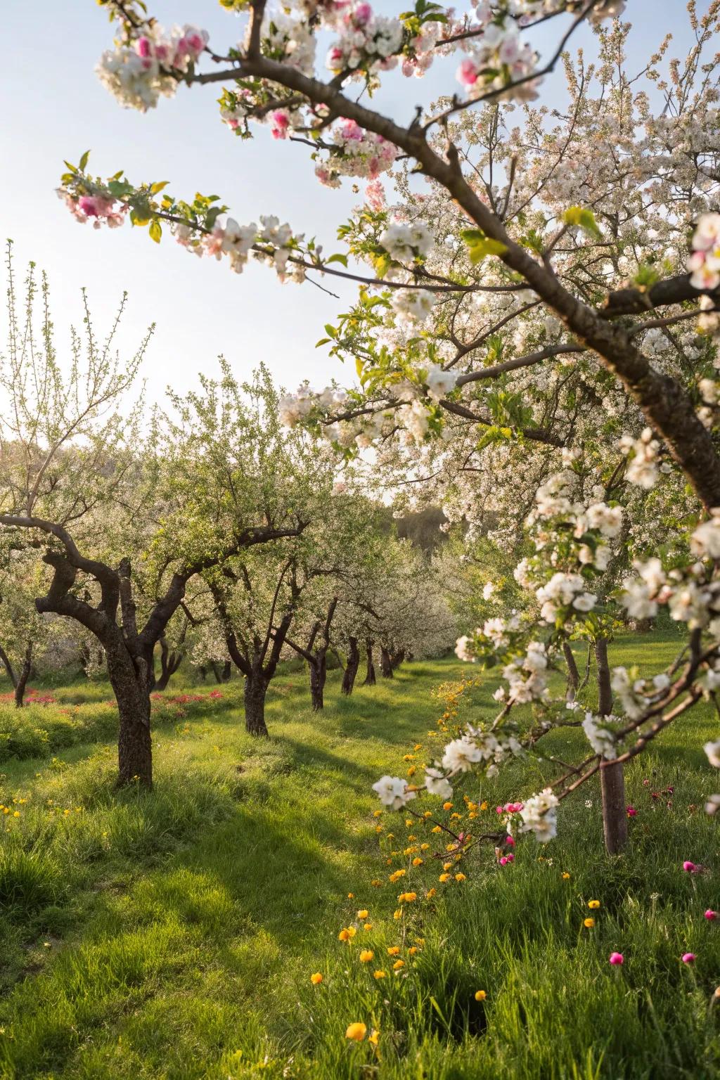 An orchard adds beauty and bounty to your backyard.