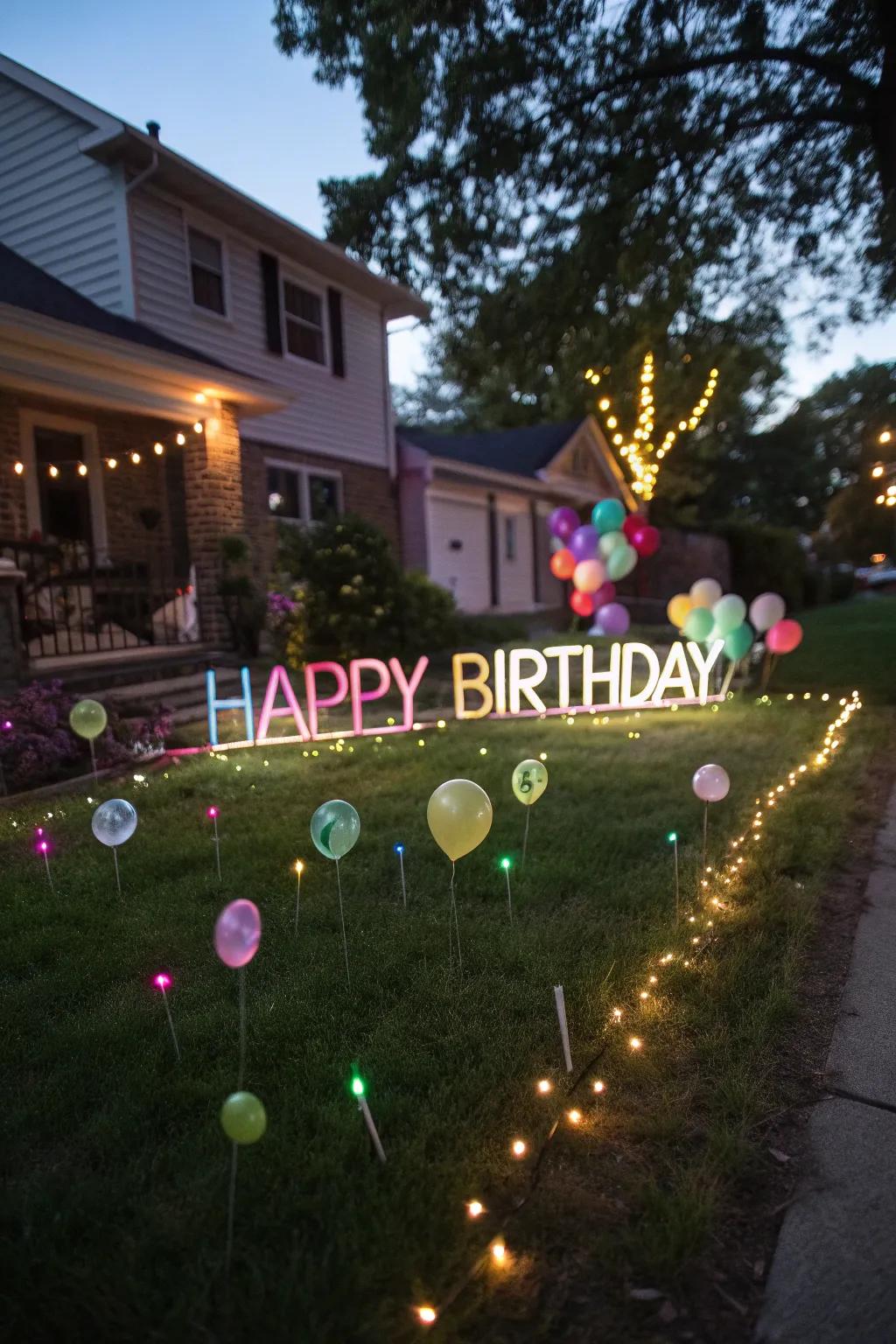 A magical glow for evening celebrations.