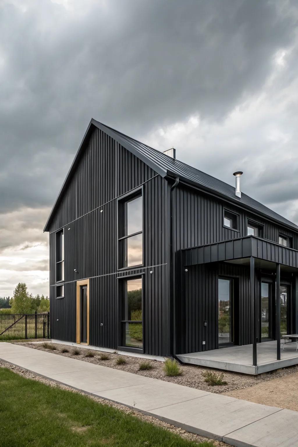 Urban edge with black paint and industrial details.