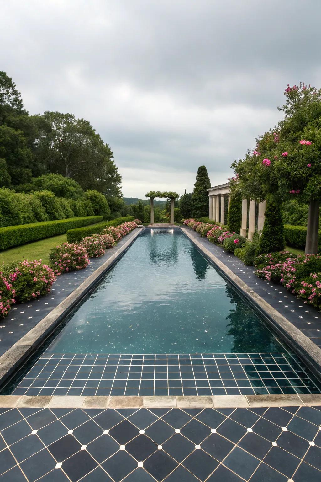 Black tiles offer timeless elegance for any style.