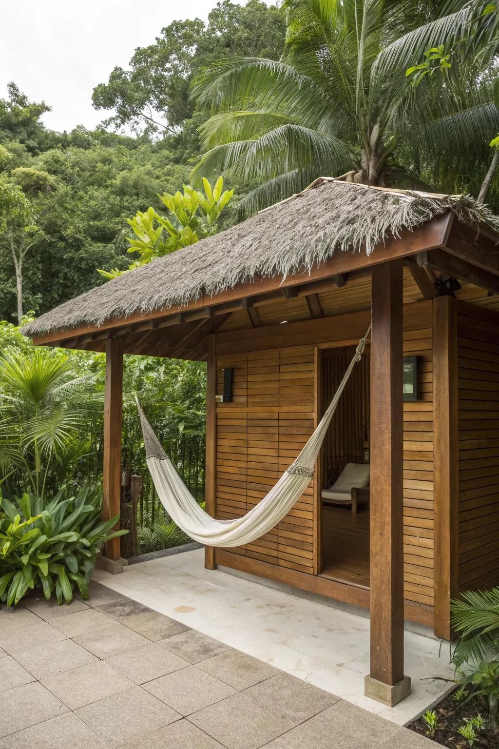 A hammock for the ultimate relaxation experience.