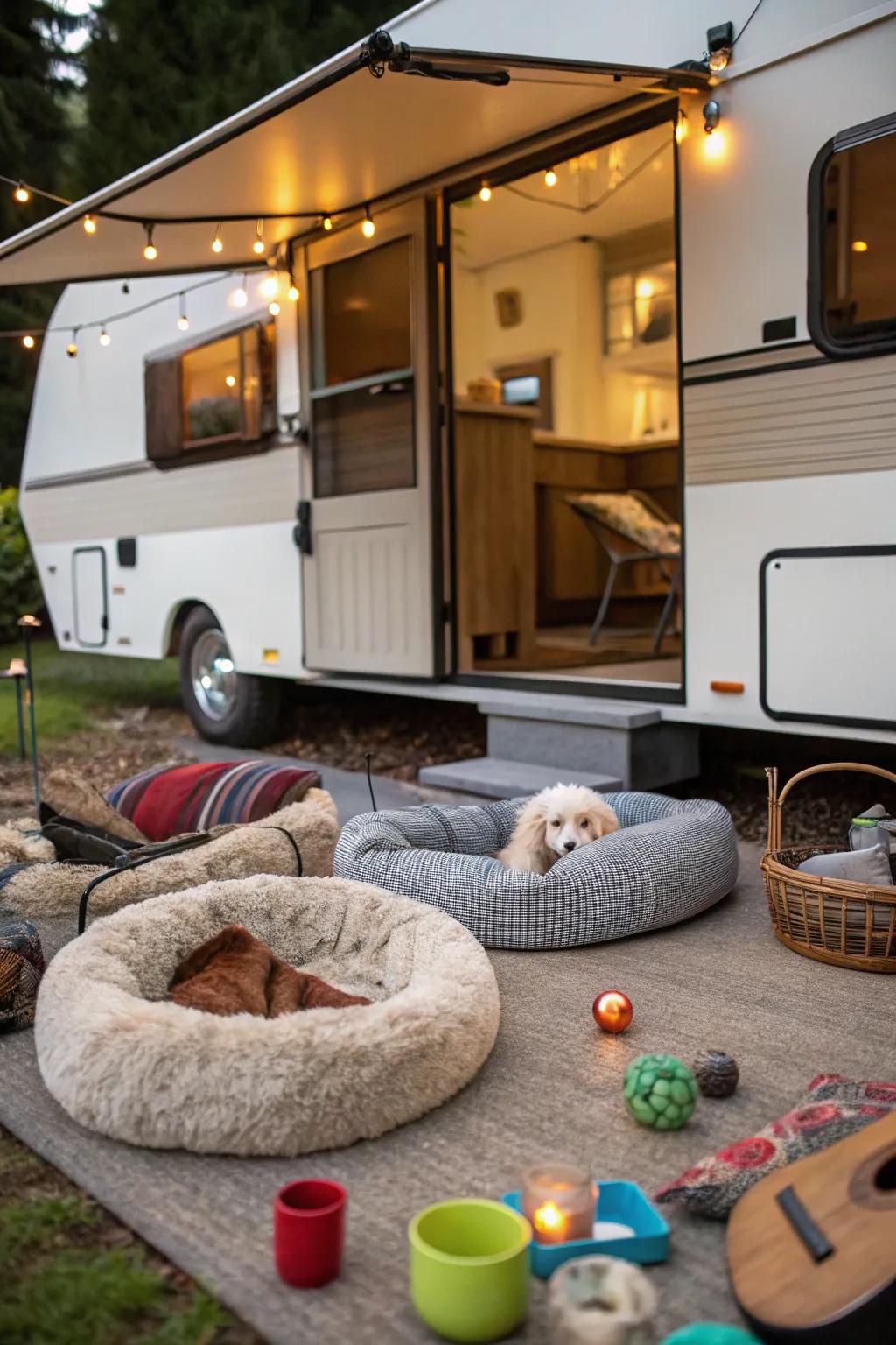 Make your patio welcoming for pets with a dedicated area.