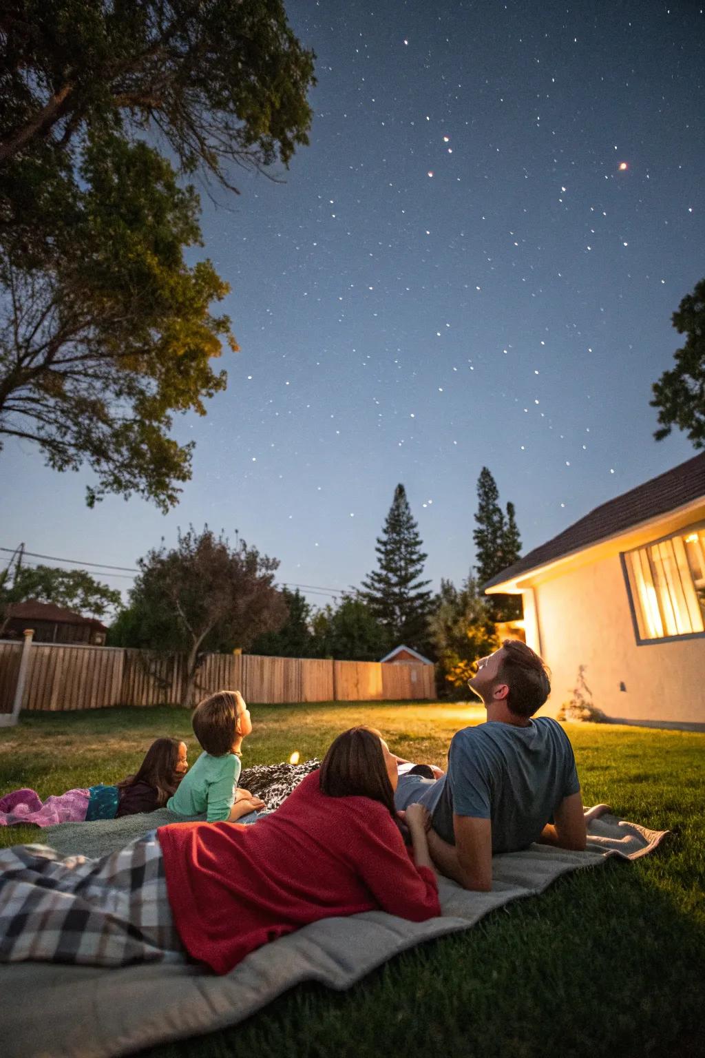 Stargazing offers a serene end to your camping day.