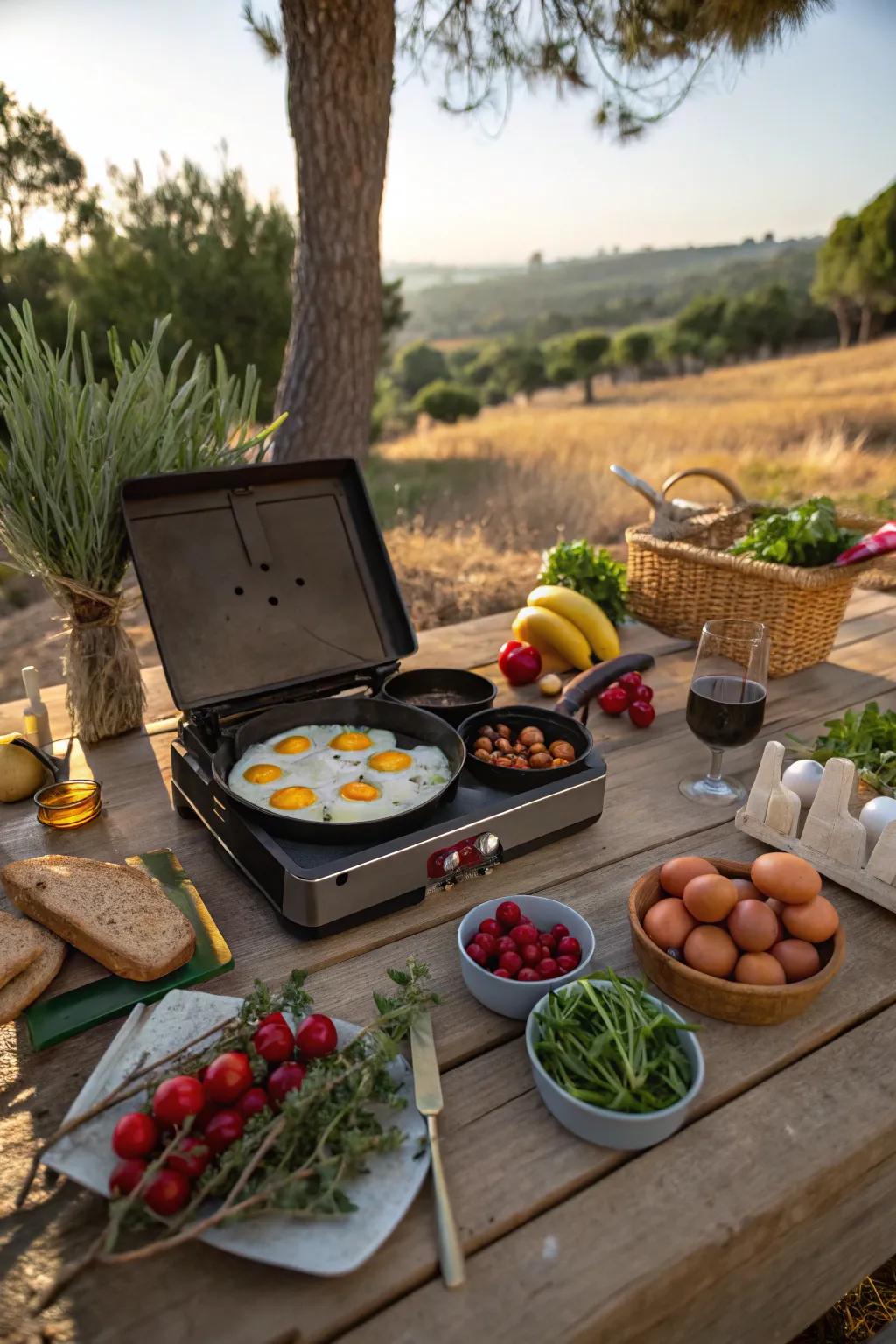 Start your day with a delicious outdoor breakfast.