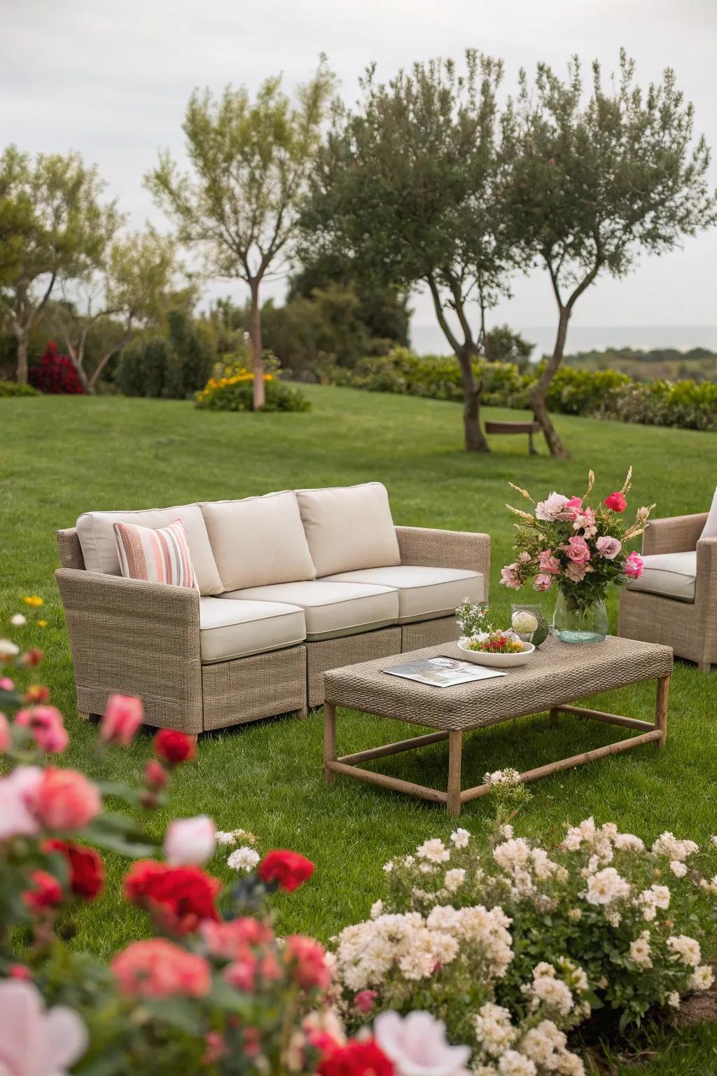 All-weather furniture withstands the elements beautifully