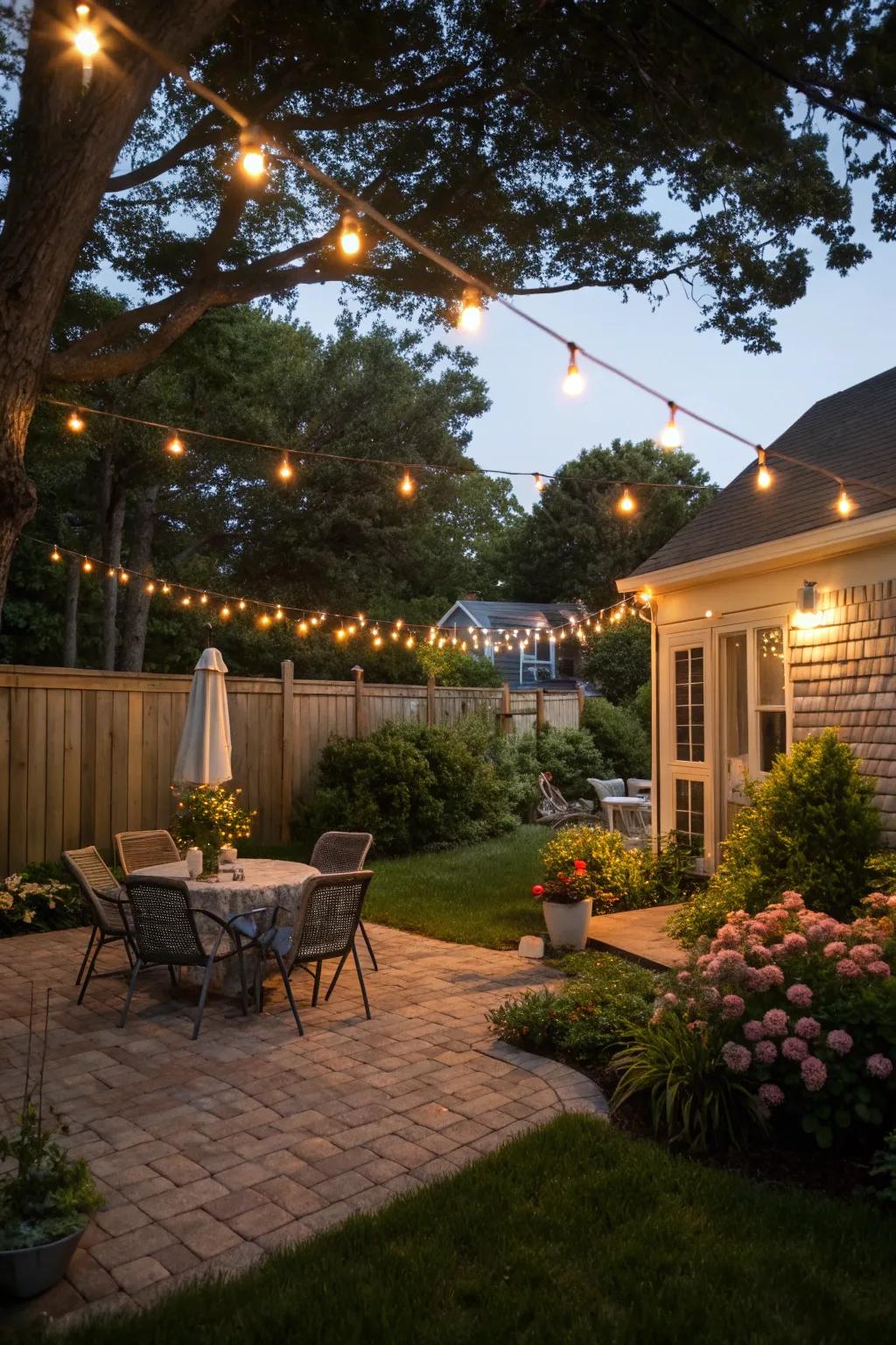Magical outdoor lighting that transforms your backyard at night.