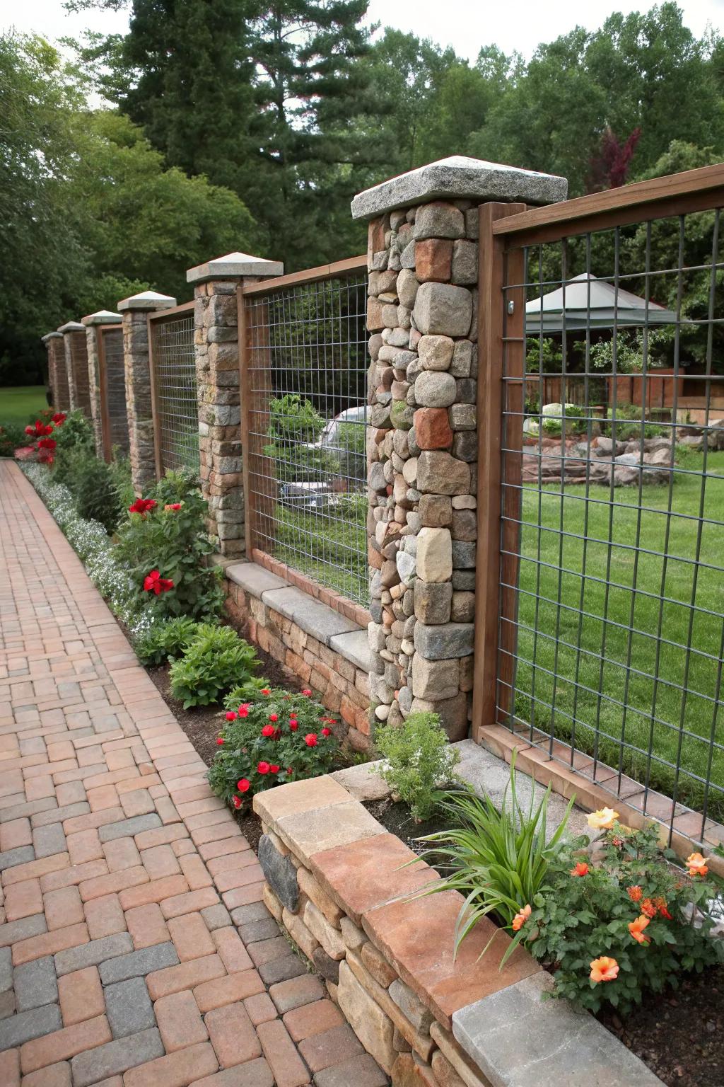 Create depth and interest with mixed materials.
