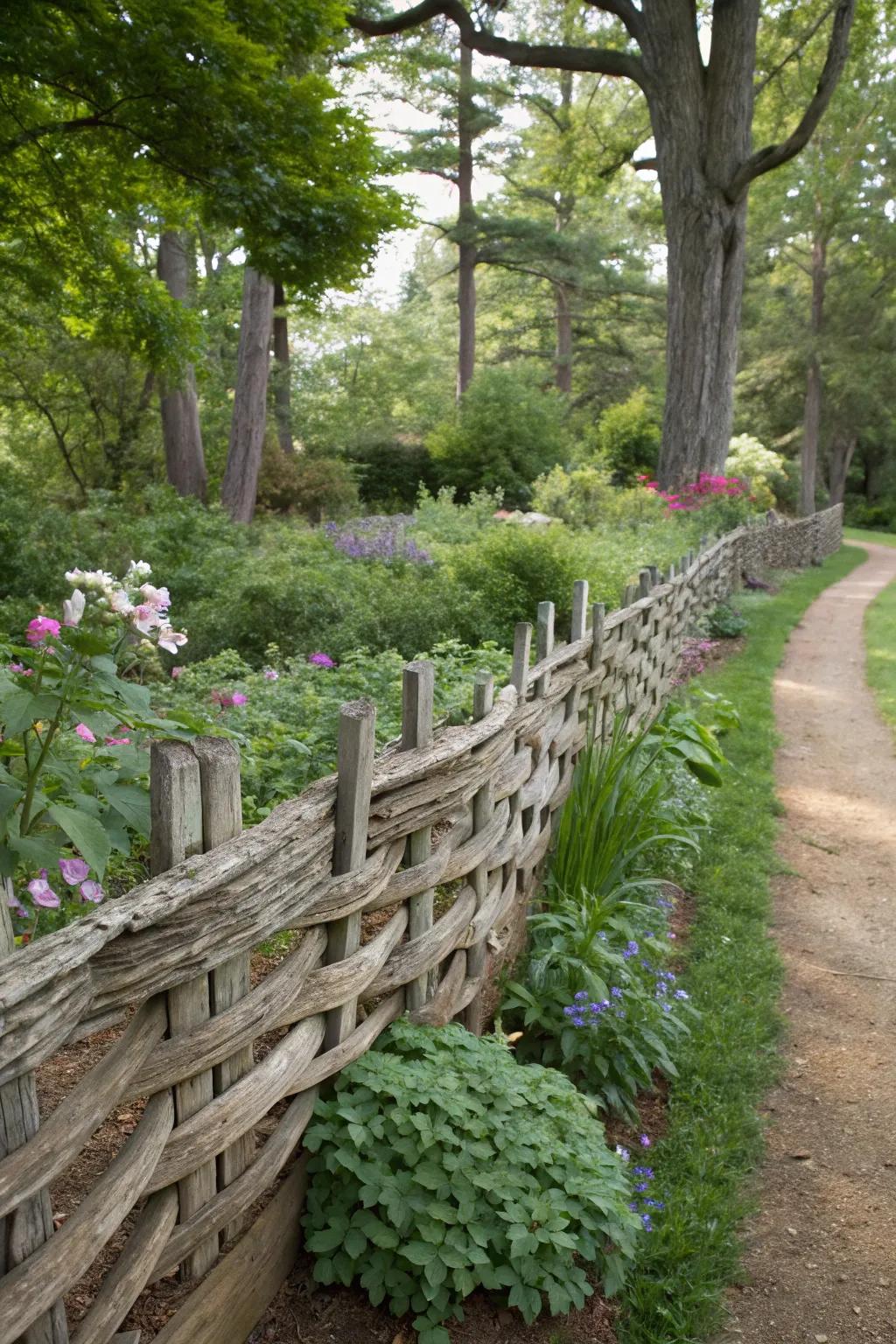 Basket weave pattern for a unique and rustic appeal.
