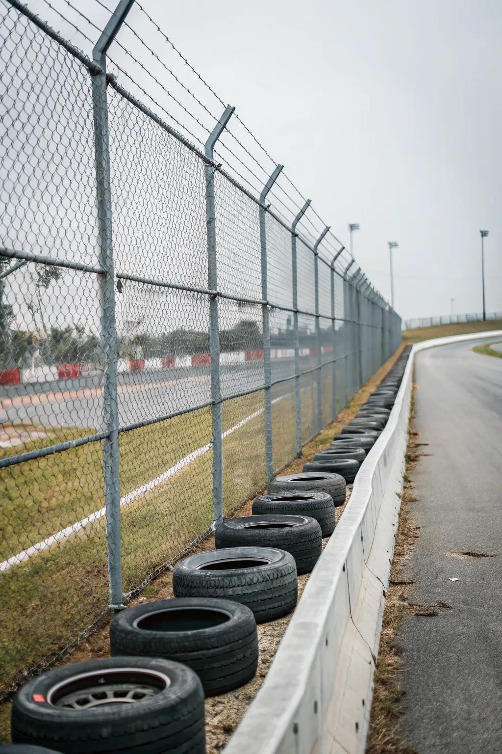 Rubber barriers adapt to terrain and secure gaps.