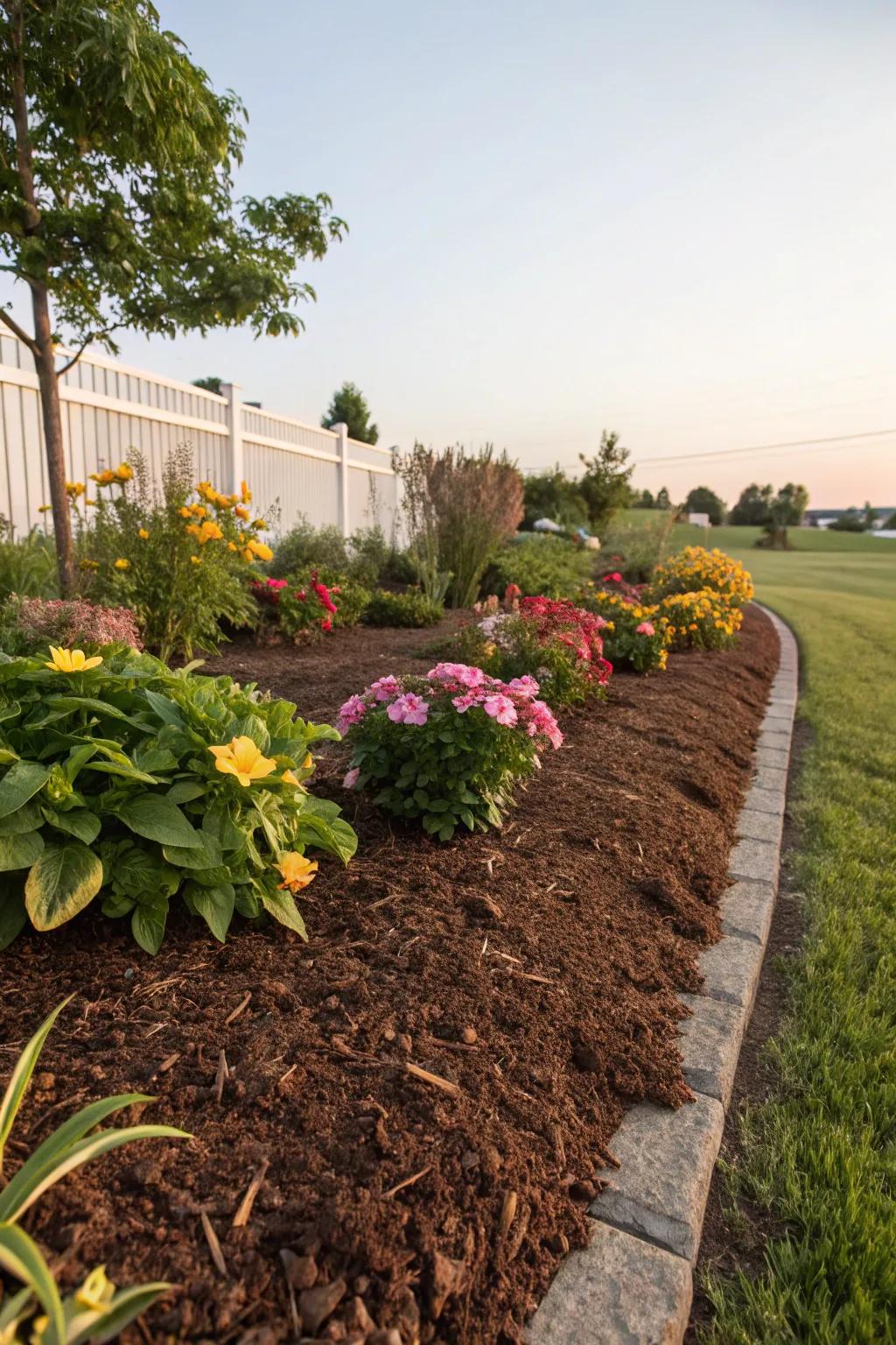 Mulch is a gardener’s best friend for low-maintenance care.