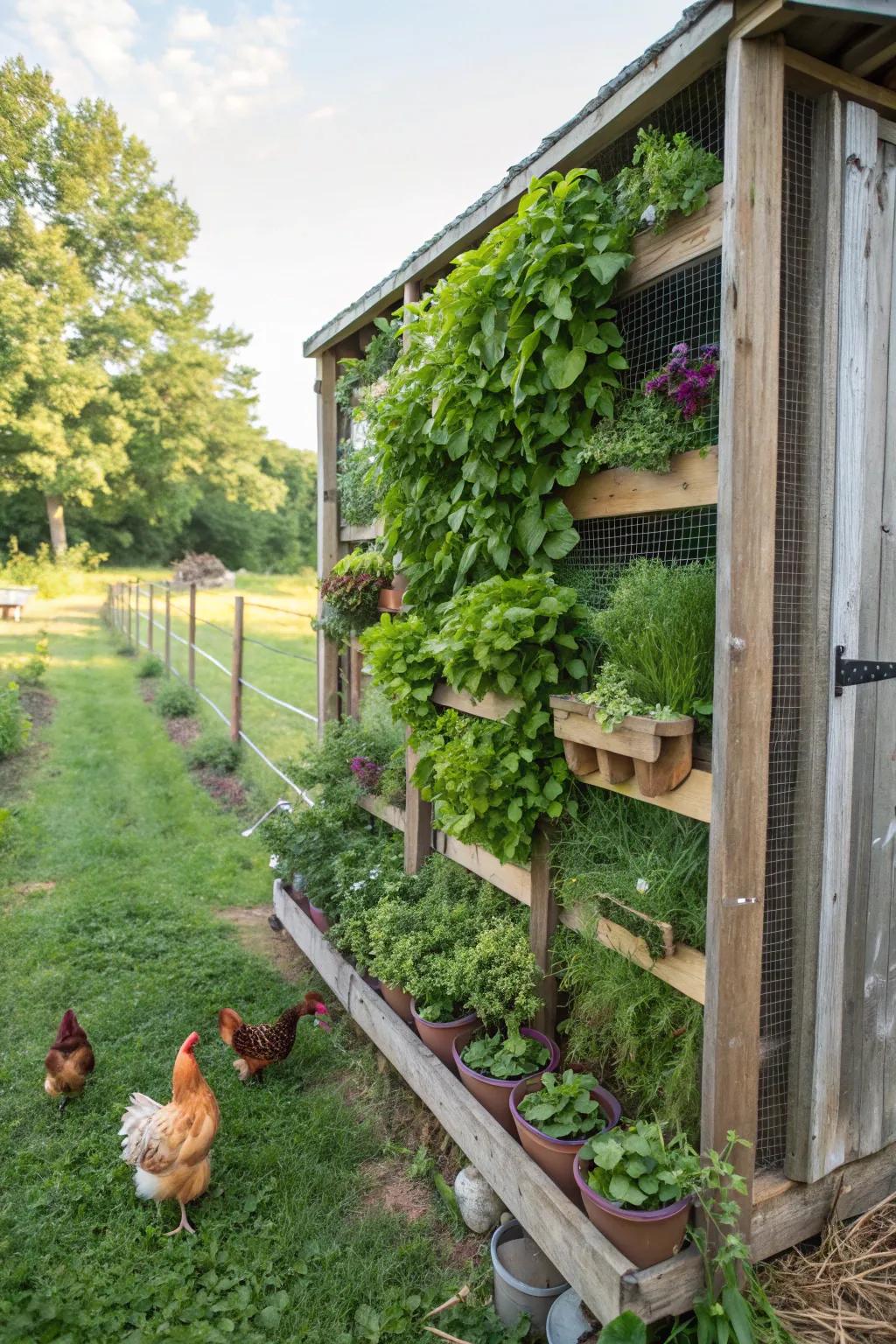 Vertical gardens utilize space efficiently while adding greenery.