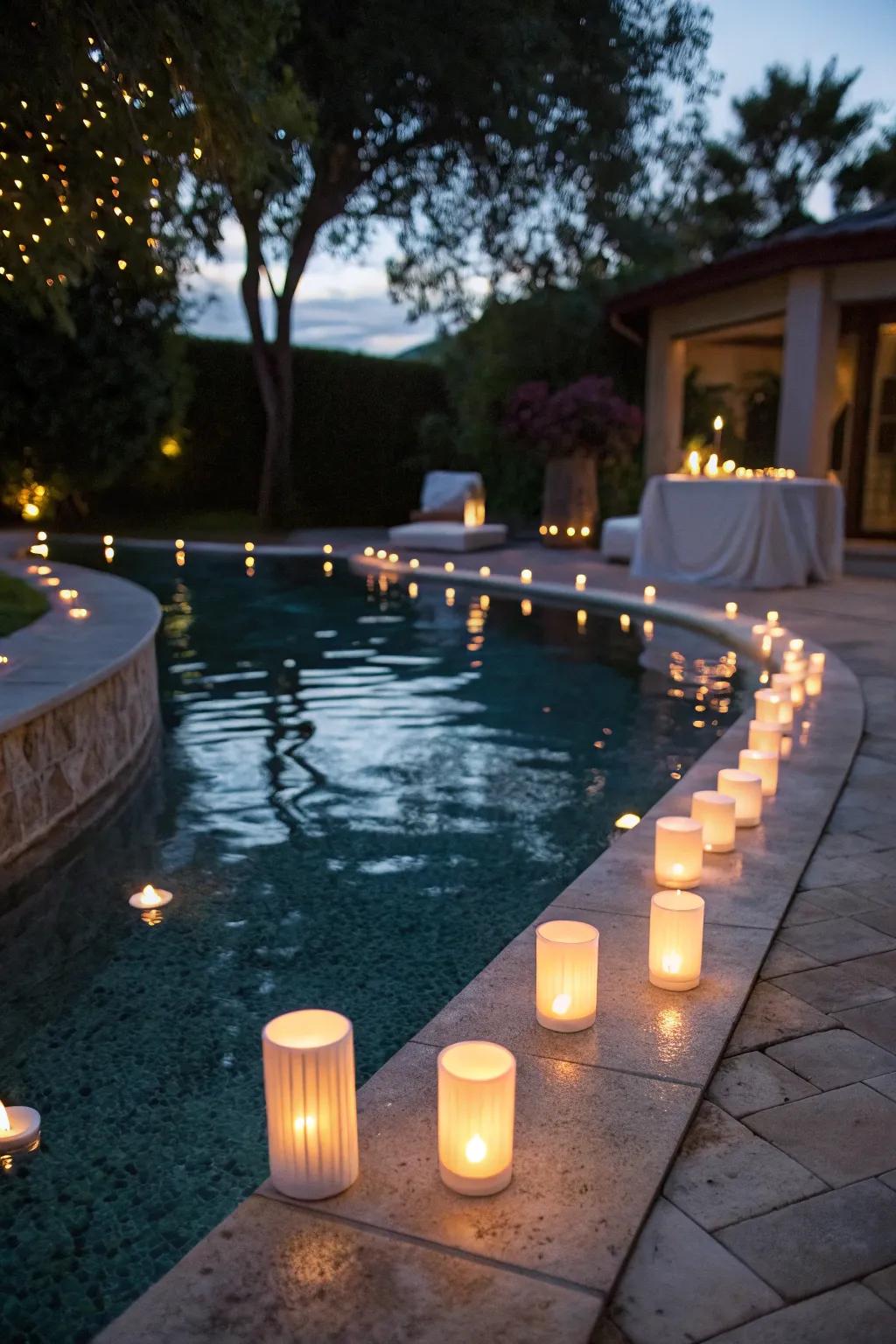 Enchant your guests with floating candles.