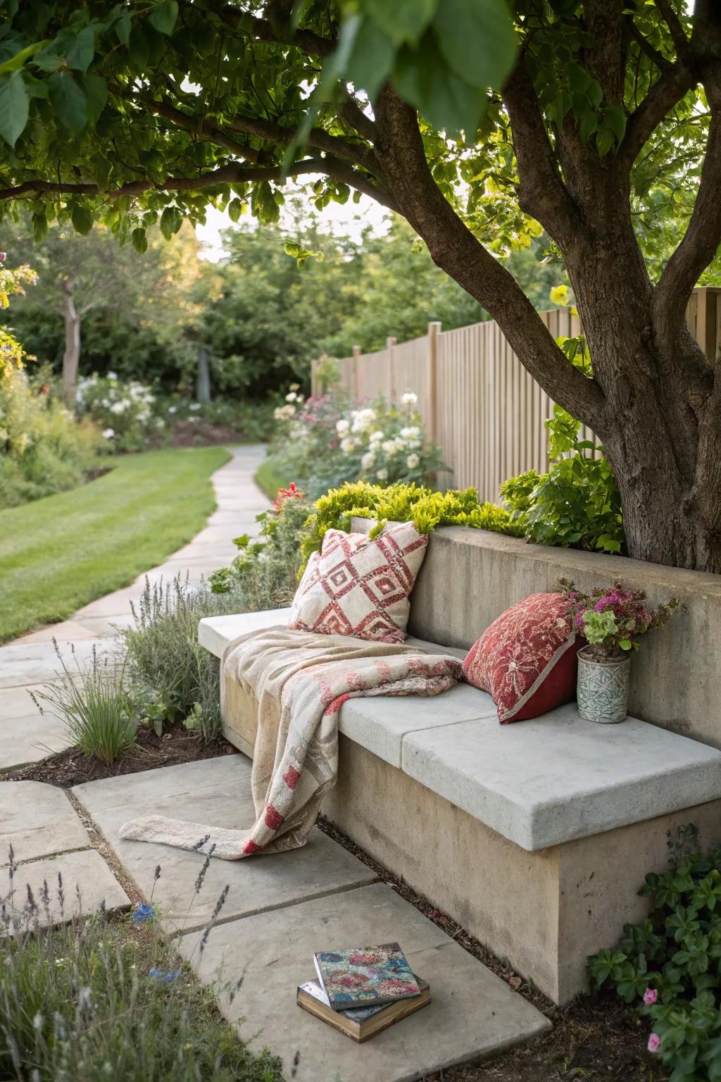 A cozy corner nook perfect for relaxation with added comfort.