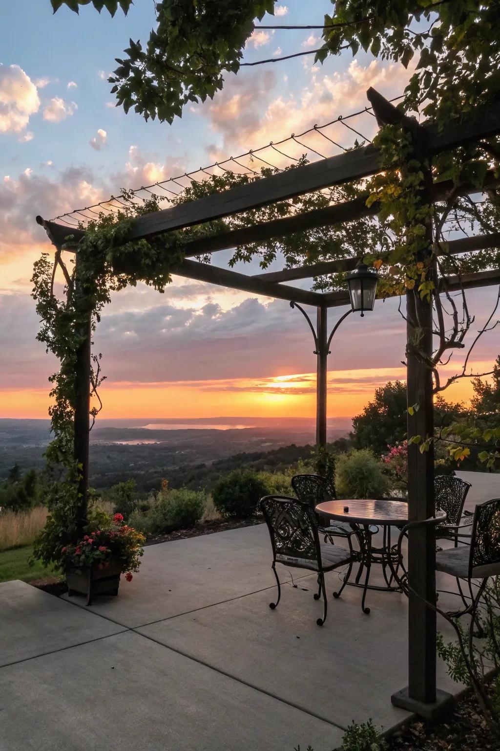 Frame a stunning view with your pergola placement.