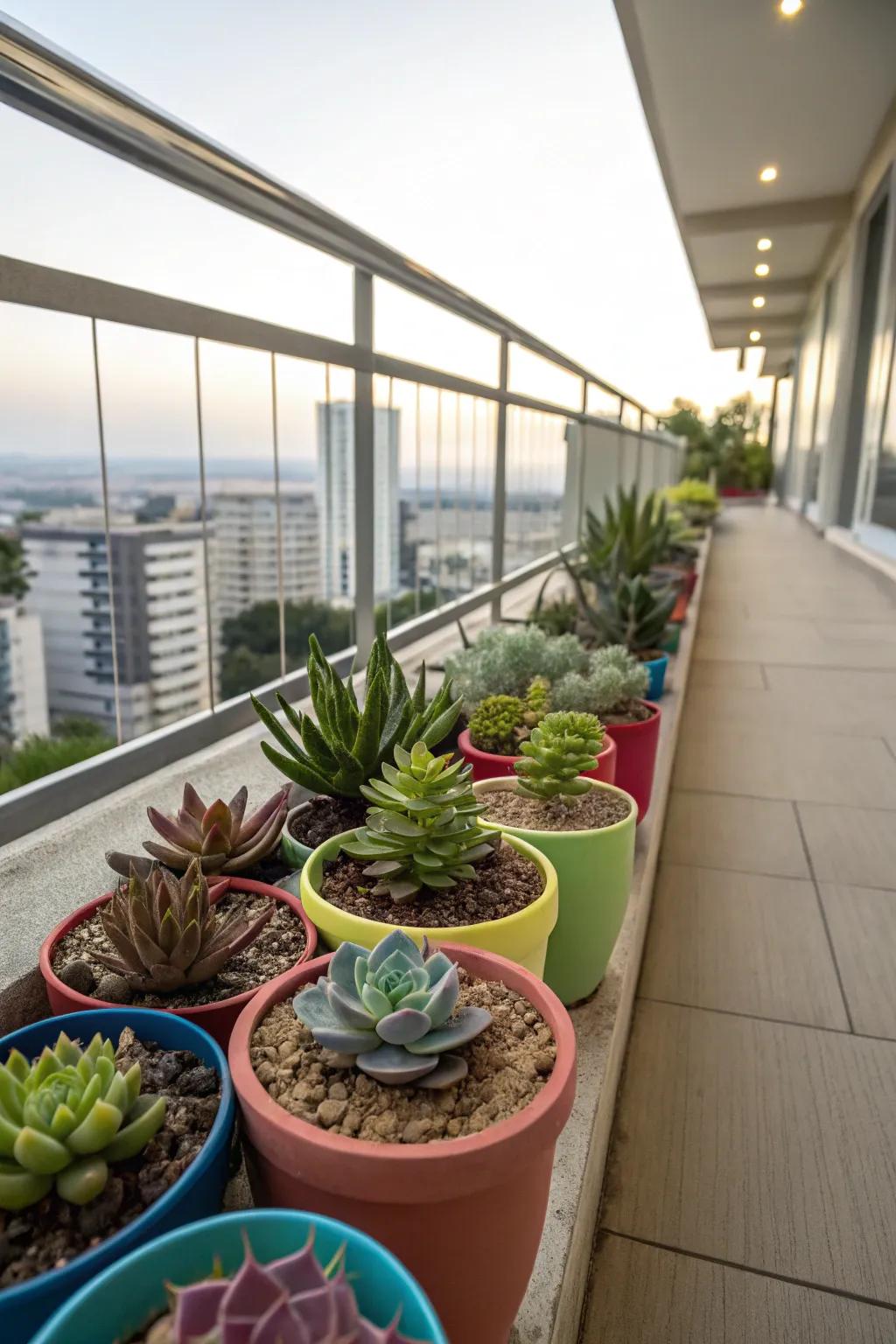 Low-maintenance succulent garden