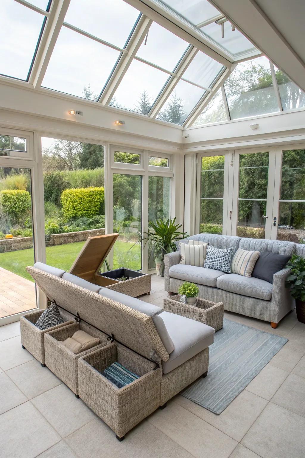 Convertible furniture providing flexibility and functionality.