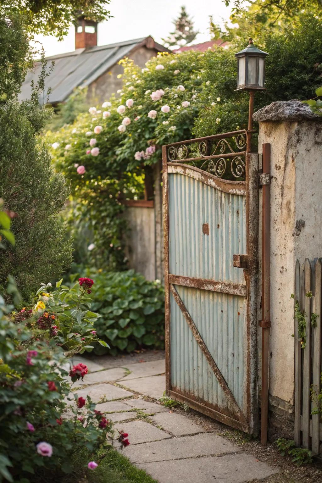 A gate with vintage charm that tells a story.