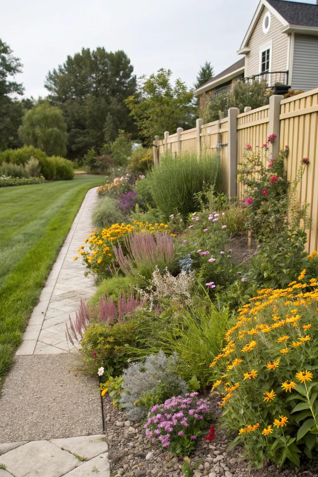Native plants offer a sustainable and beautiful option for your berm.