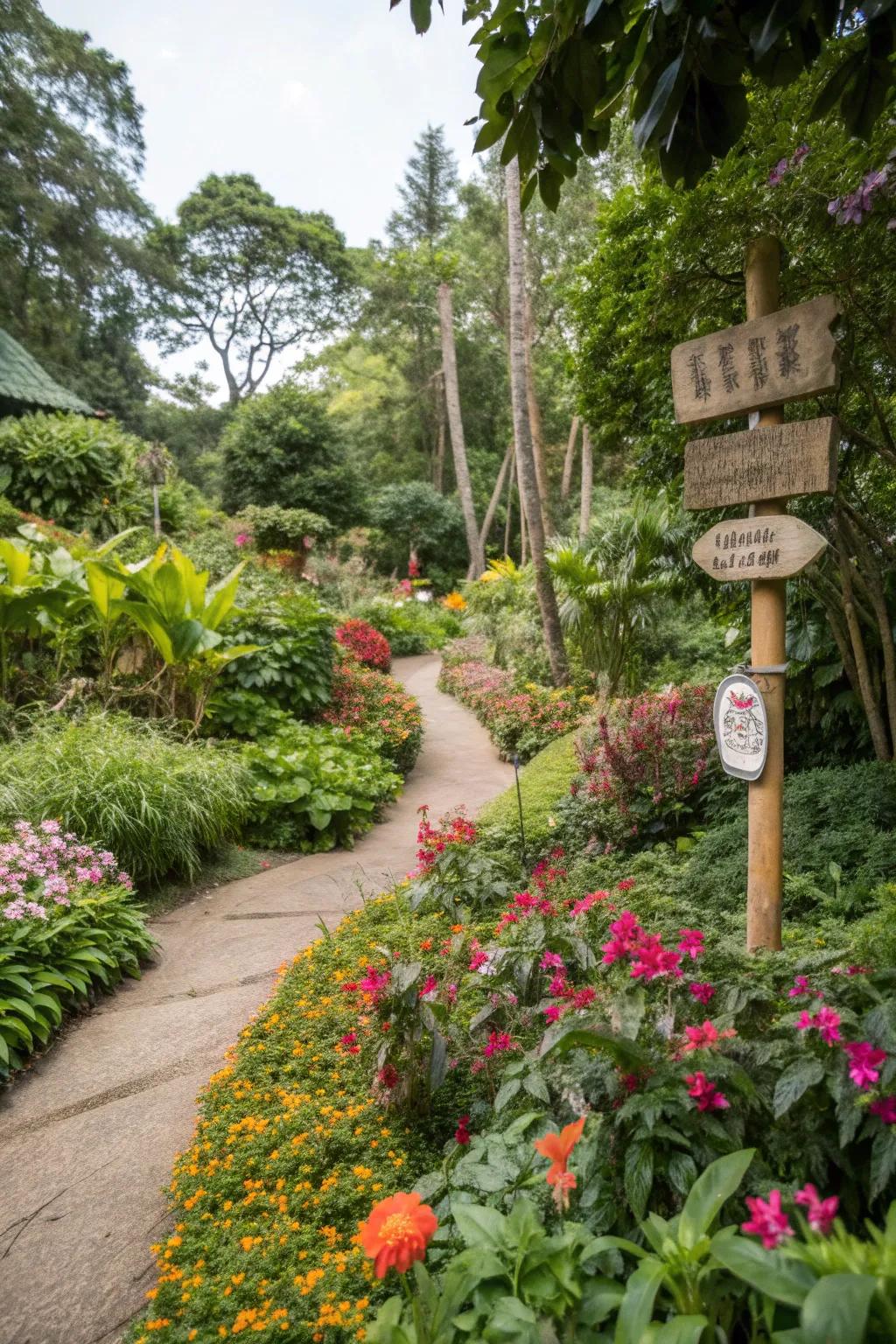 Support sustainability with eco-friendly garden signs.