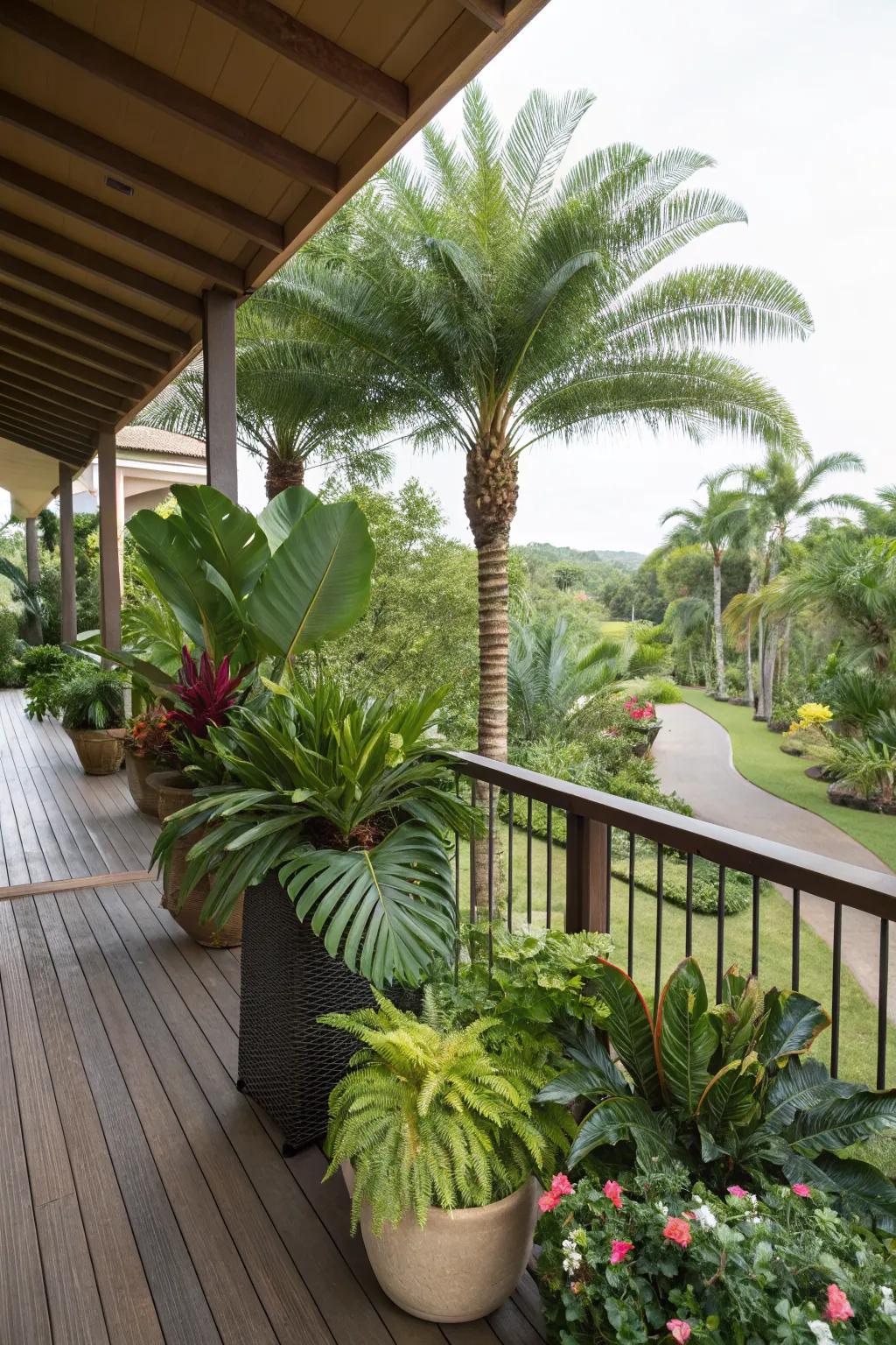 Create a tropical paradise with lush, bold foliage.